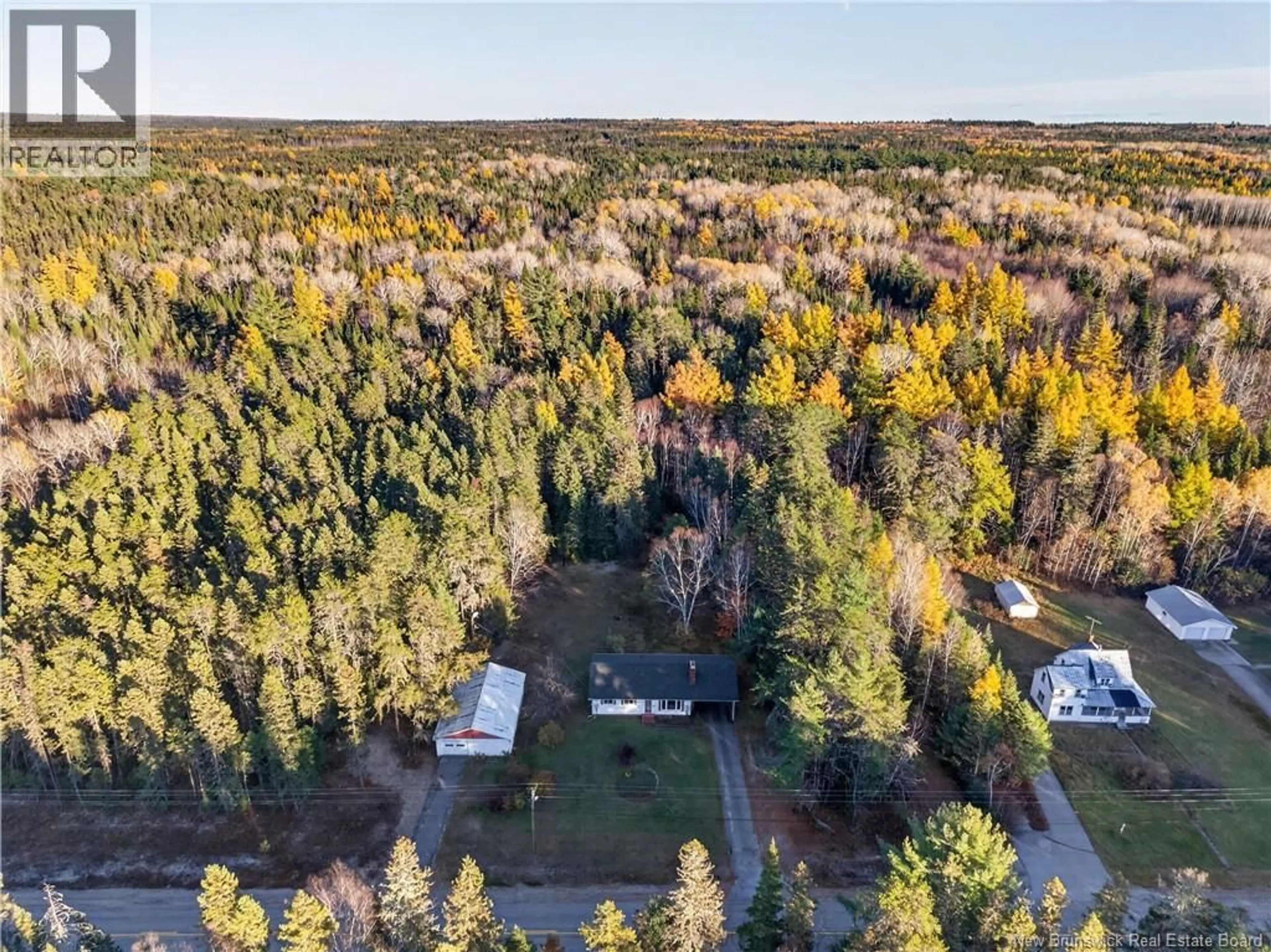 A pic from outside/outdoor area/front of a property/back of a property/a pic from drone, forest/trees view for 698 NORTHWEST ROAD, Exmoor New Brunswick E9E1L5