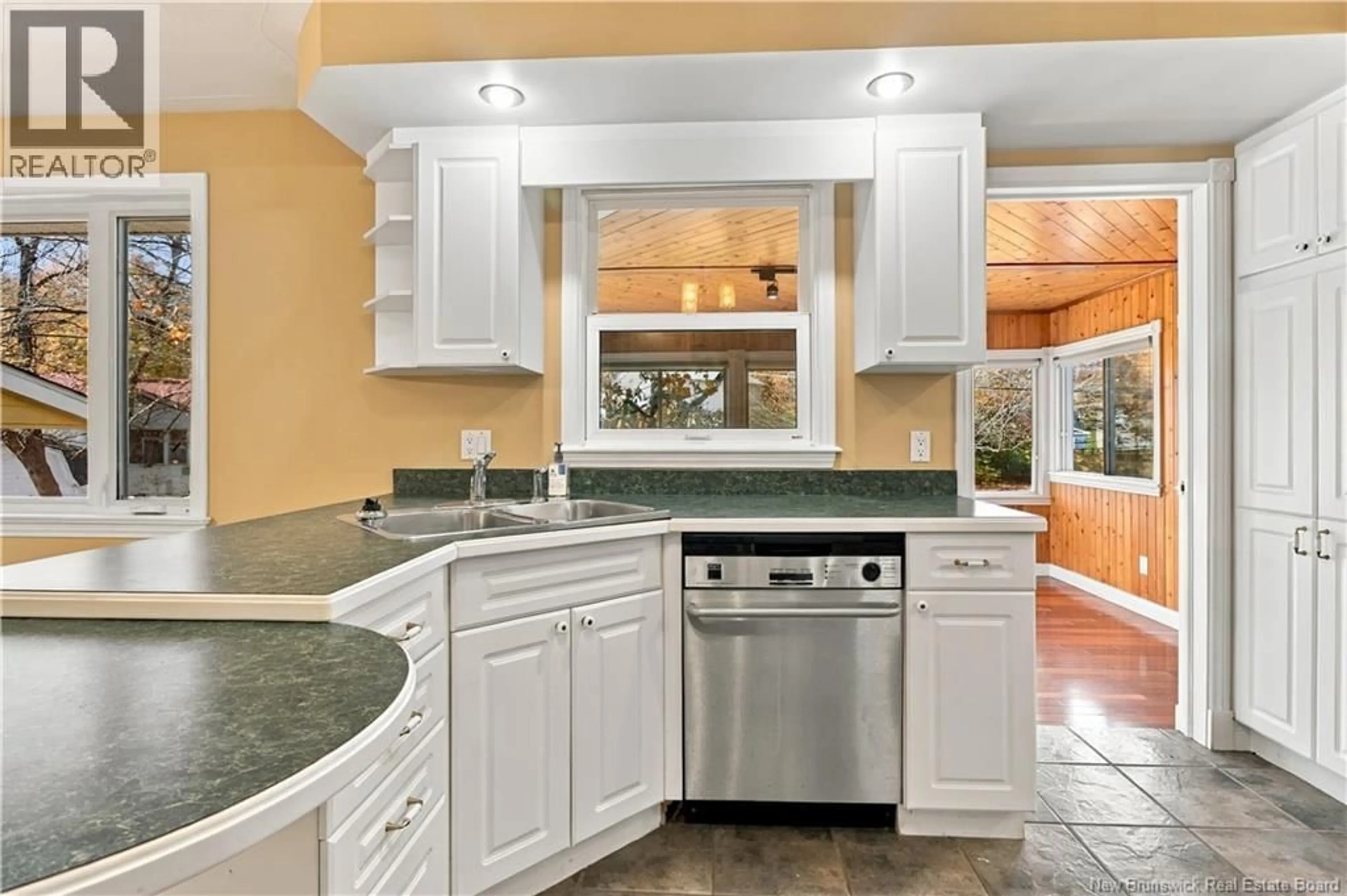Open concept kitchen, ceramic/tile floor for 31 ROBINSON DRIVE, Fredericton New Brunswick E3A1L7
