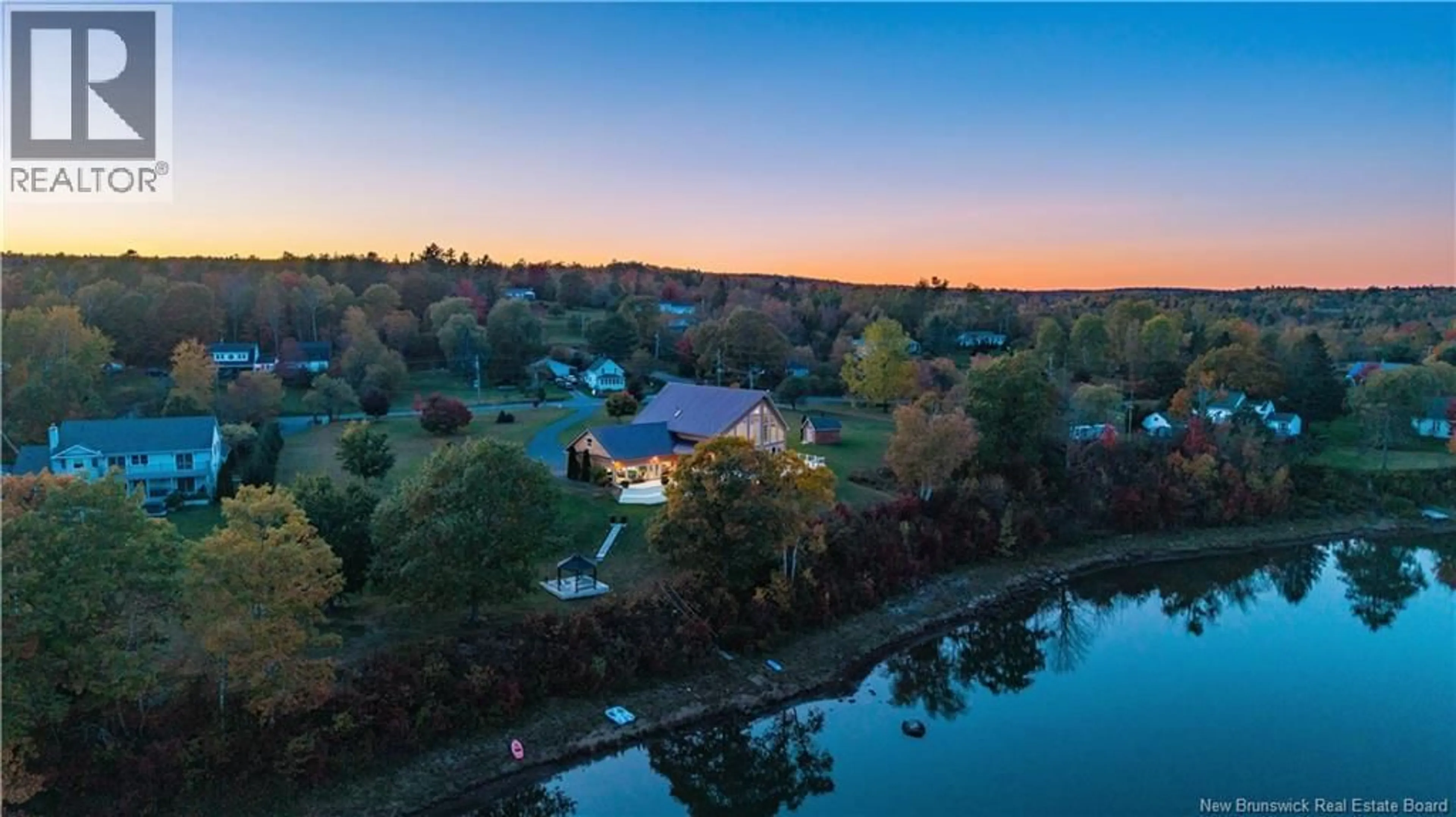 A pic from outside/outdoor area/front of a property/back of a property/a pic from drone, water/lake/river/ocean view for 2207 ROUTE 755, Oak Bay New Brunswick E3L4C8