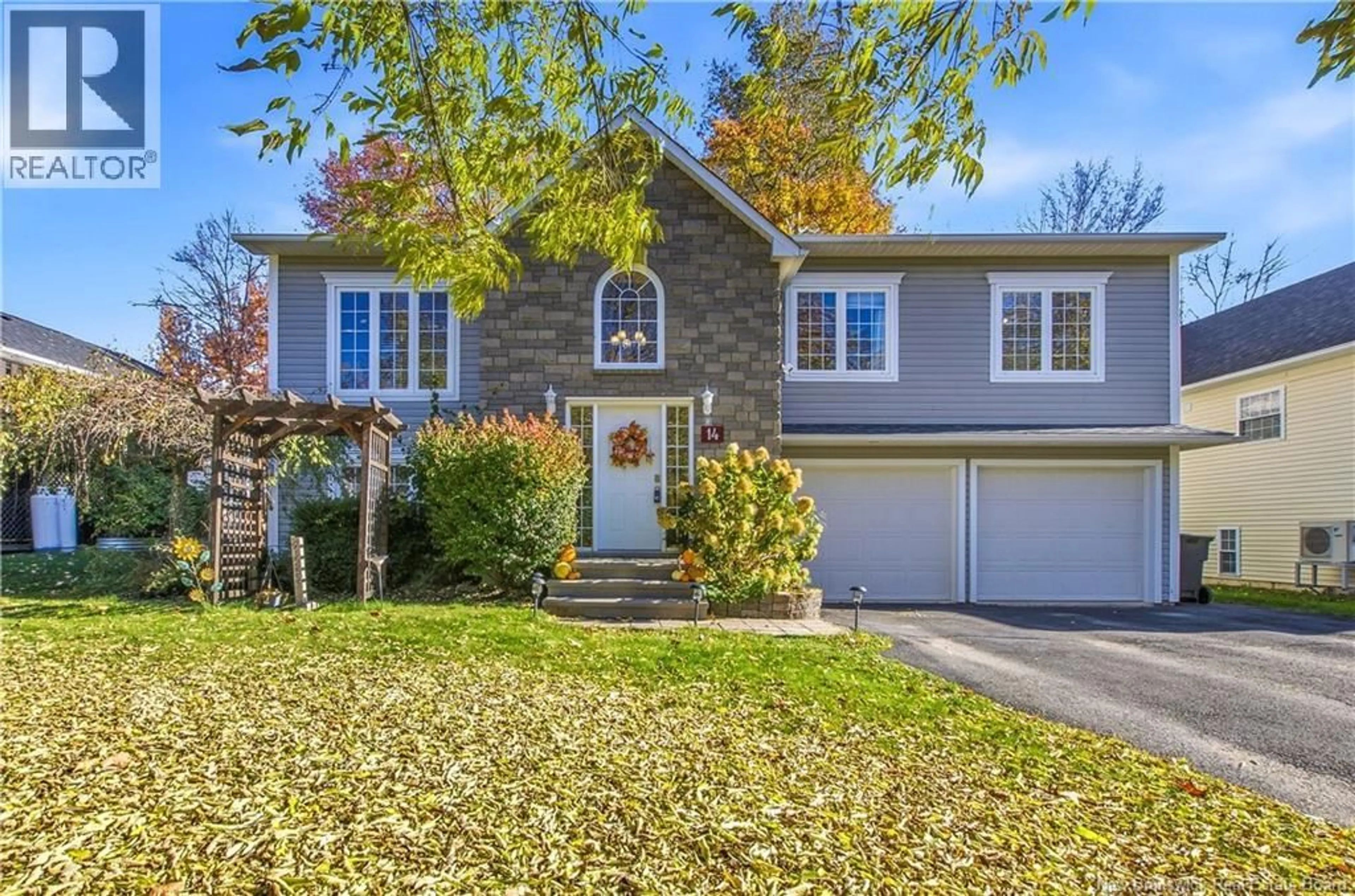 Home with vinyl exterior material, street for 14 WILFRED AVENUE, Fredericton New Brunswick E3B9S1