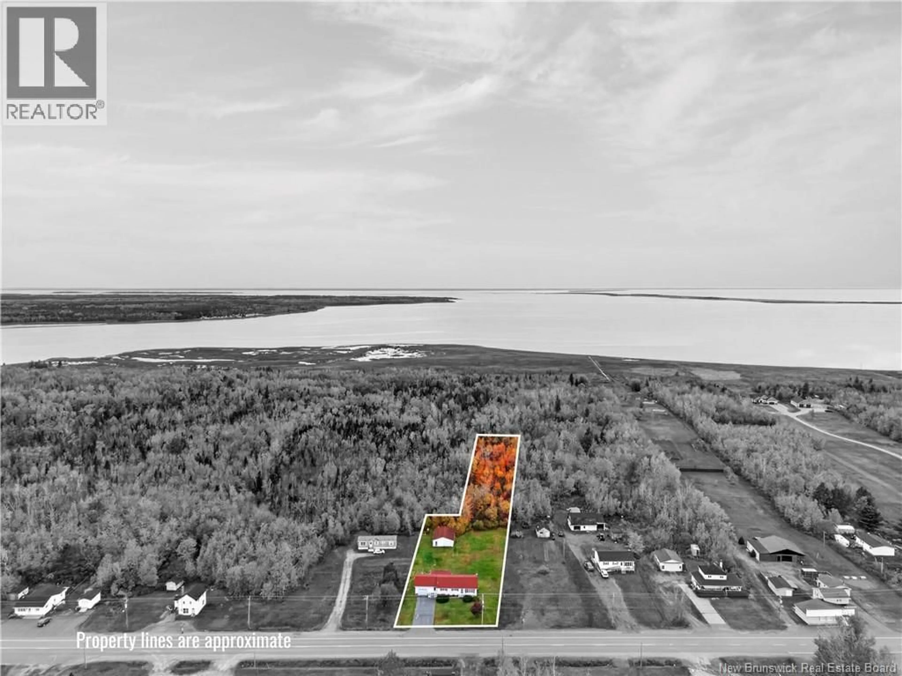 A pic from outside/outdoor area/front of a property/back of a property/a pic from drone, water/lake/river/ocean view for 5430 ROUTE 117, Baie-Sainte-Anne New Brunswick E9A1E7