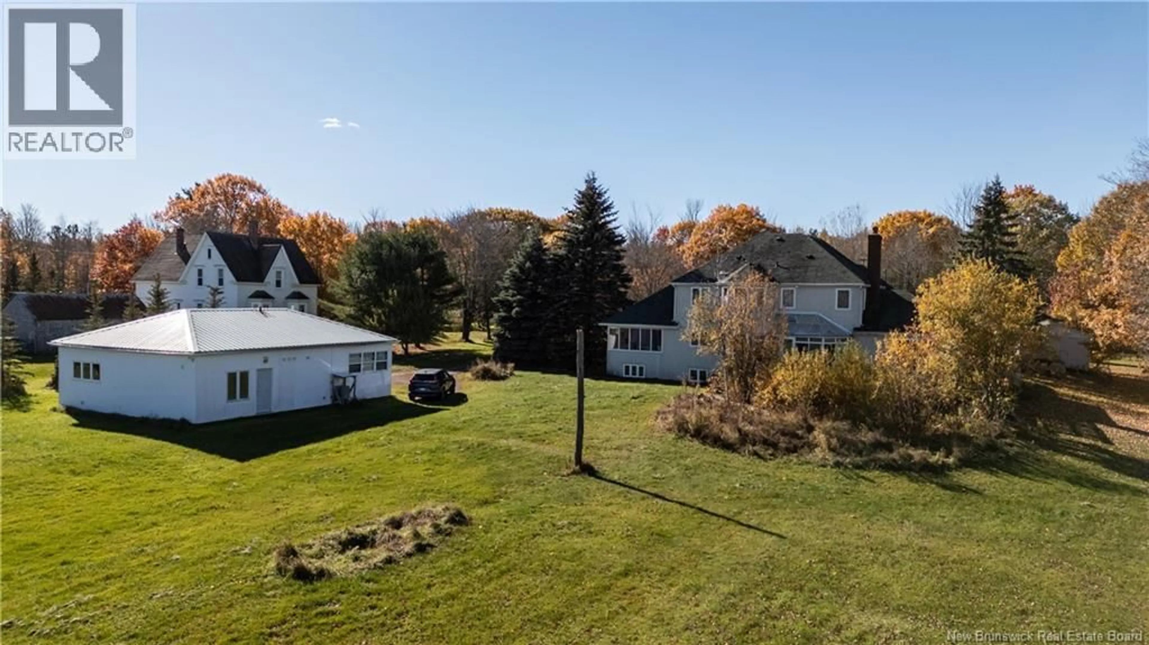 A pic from outside/outdoor area/front of a property/back of a property/a pic from drone, water/lake/river/ocean view for 1319 ROUTE 114, Lower Coverdale New Brunswick E1J1C3