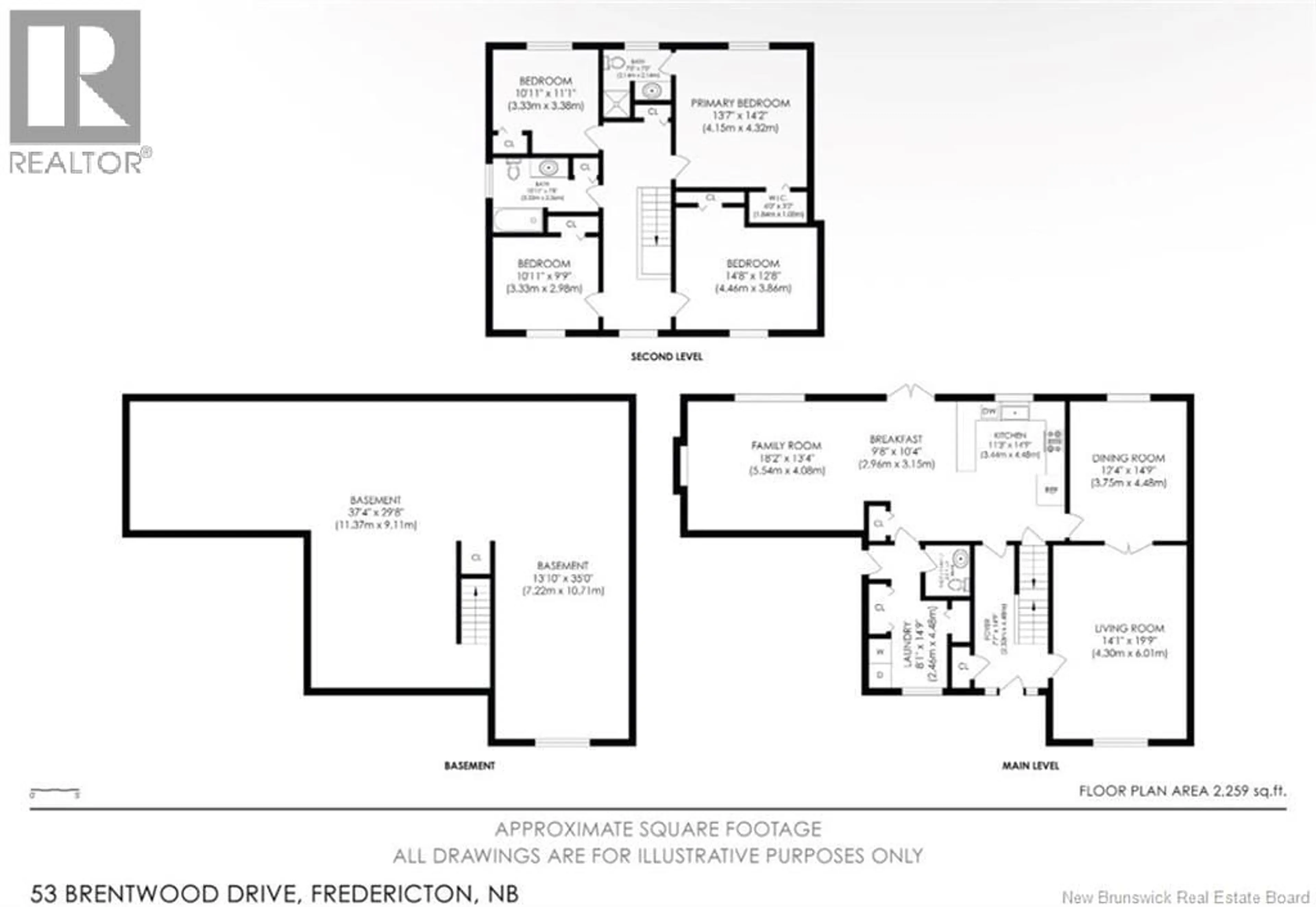 Floor plan for 53 BRENTWOOD DRIVE, Fredericton New Brunswick E3B7A5