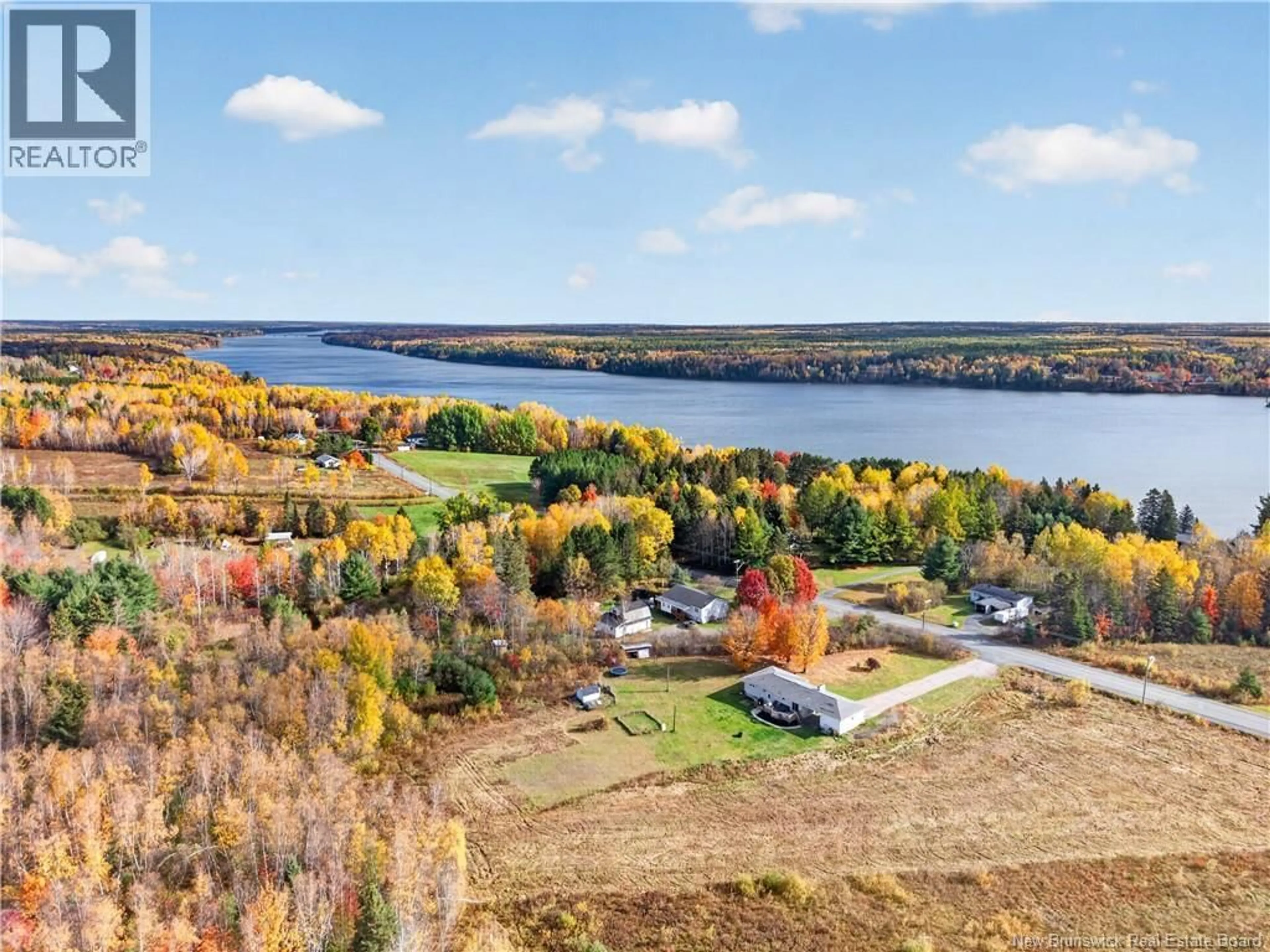 A pic from outside/outdoor area/front of a property/back of a property/a pic from drone, water/lake/river/ocean view for 5137 ROUTE 108, Millerton New Brunswick E1V5B7