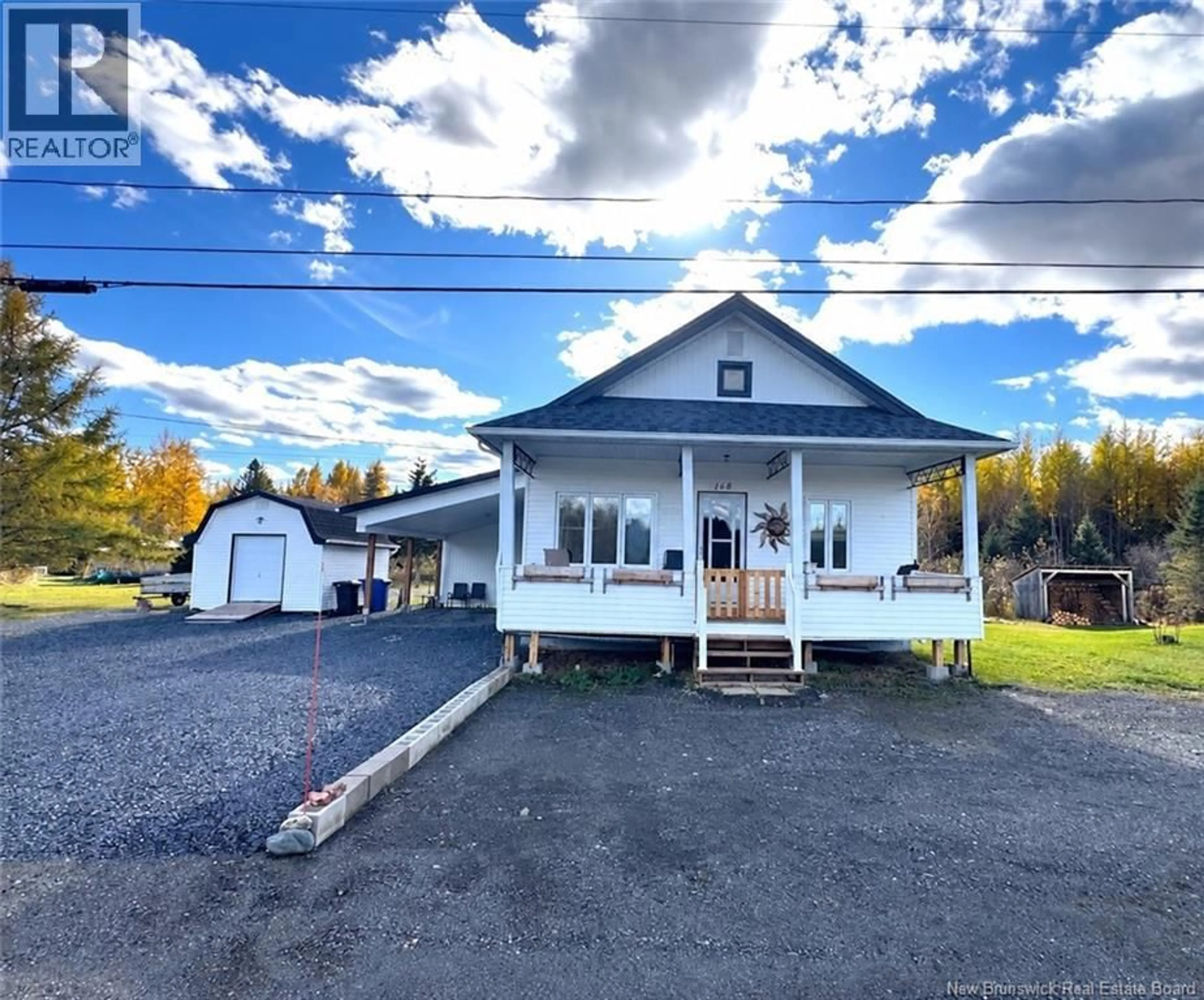 A pic from outside/outdoor area/front of a property/back of a property/a pic from drone, unknown for 168 THÉRIAULT ROAD, Sainte-Anne-De-Madawaska New Brunswick E7E1S6