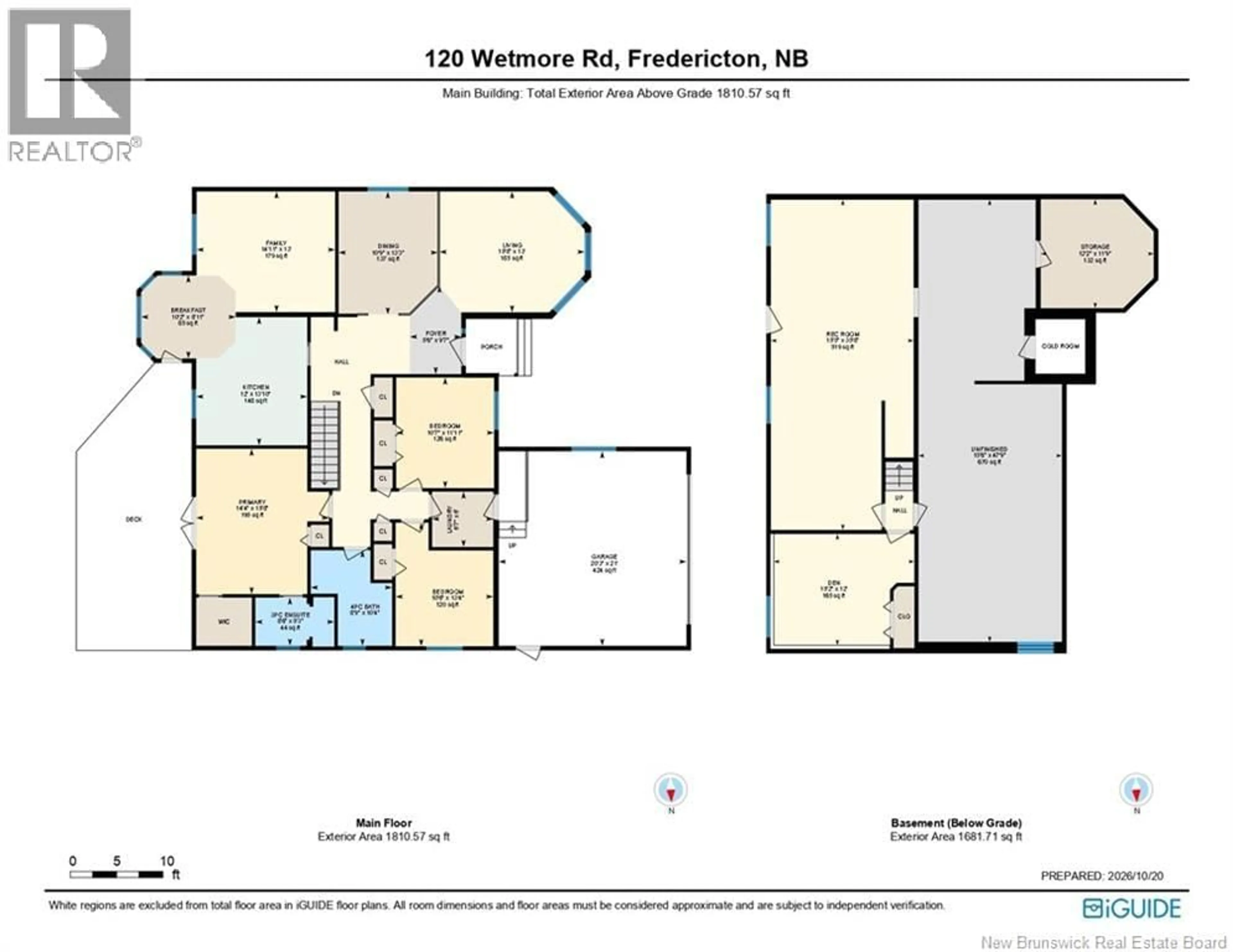 Floor plan for 120 WETMORE ROAD, Fredericton New Brunswick E3B6Y2