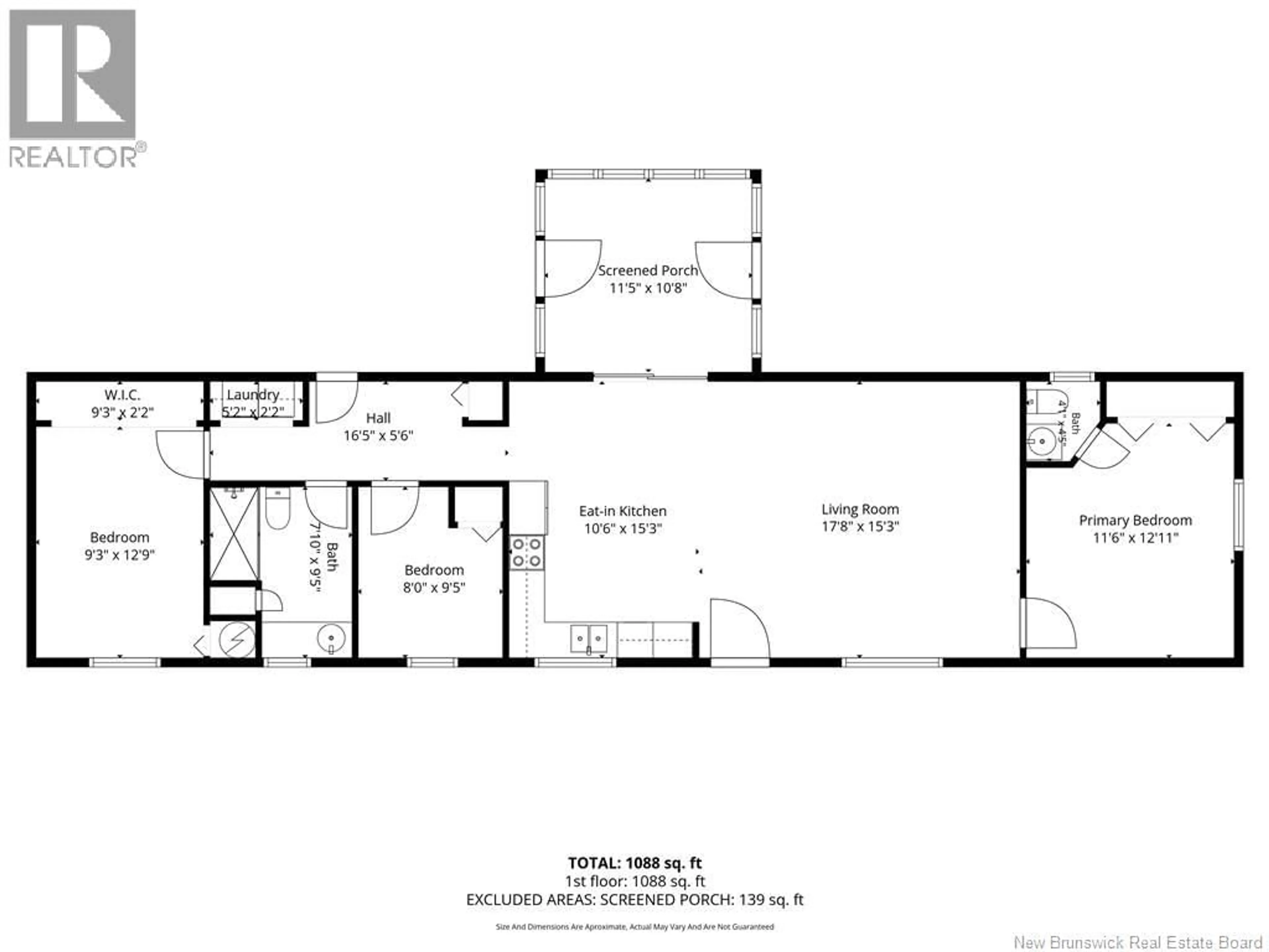 Floor plan for 12 PHEASANT STREET, Moncton New Brunswick E1H2Z4