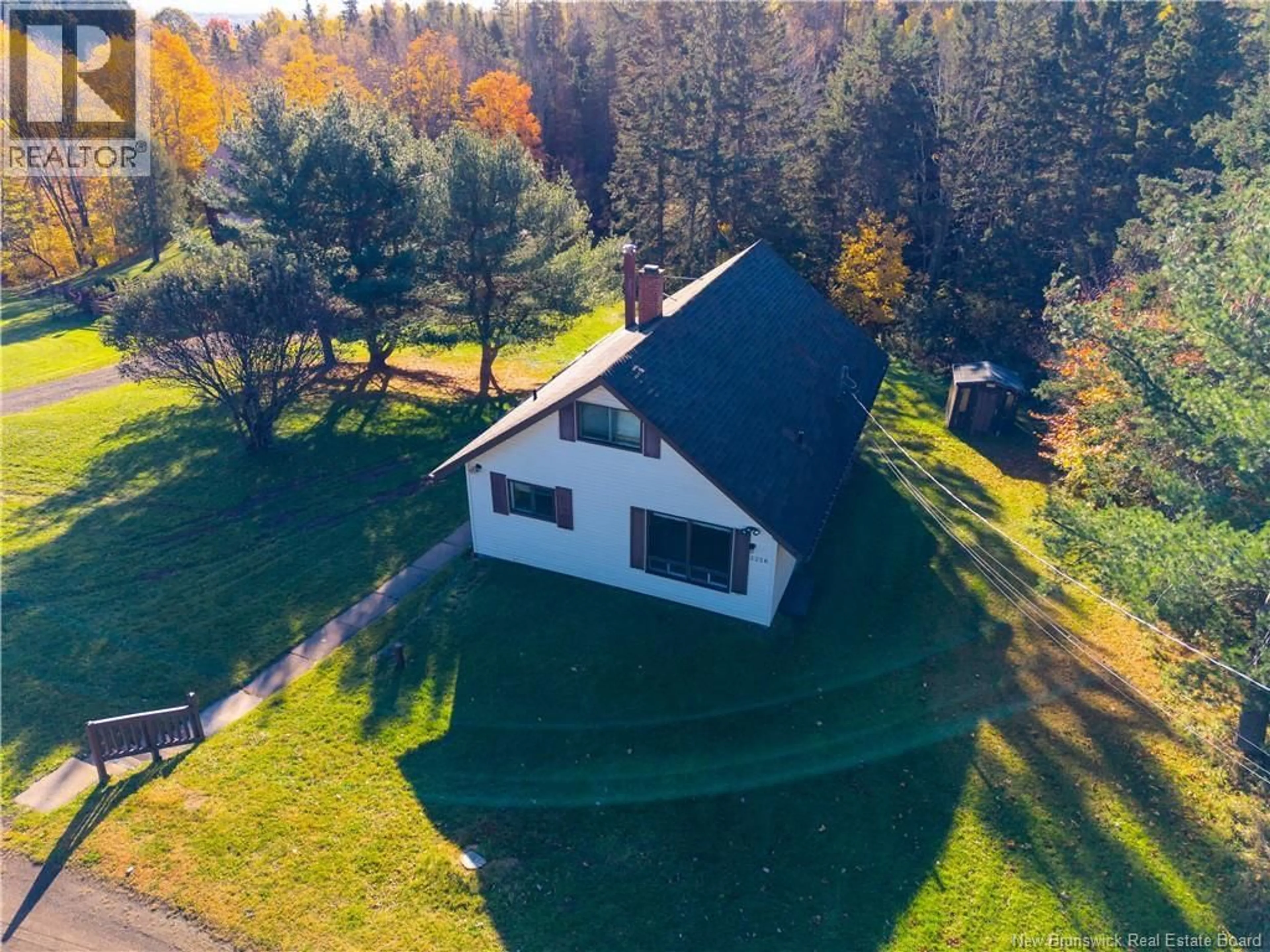 A pic from outside/outdoor area/front of a property/back of a property/a pic from drone, forest/trees view for 3256 MOUNTAIN ROAD, Moncton New Brunswick E1G2W8