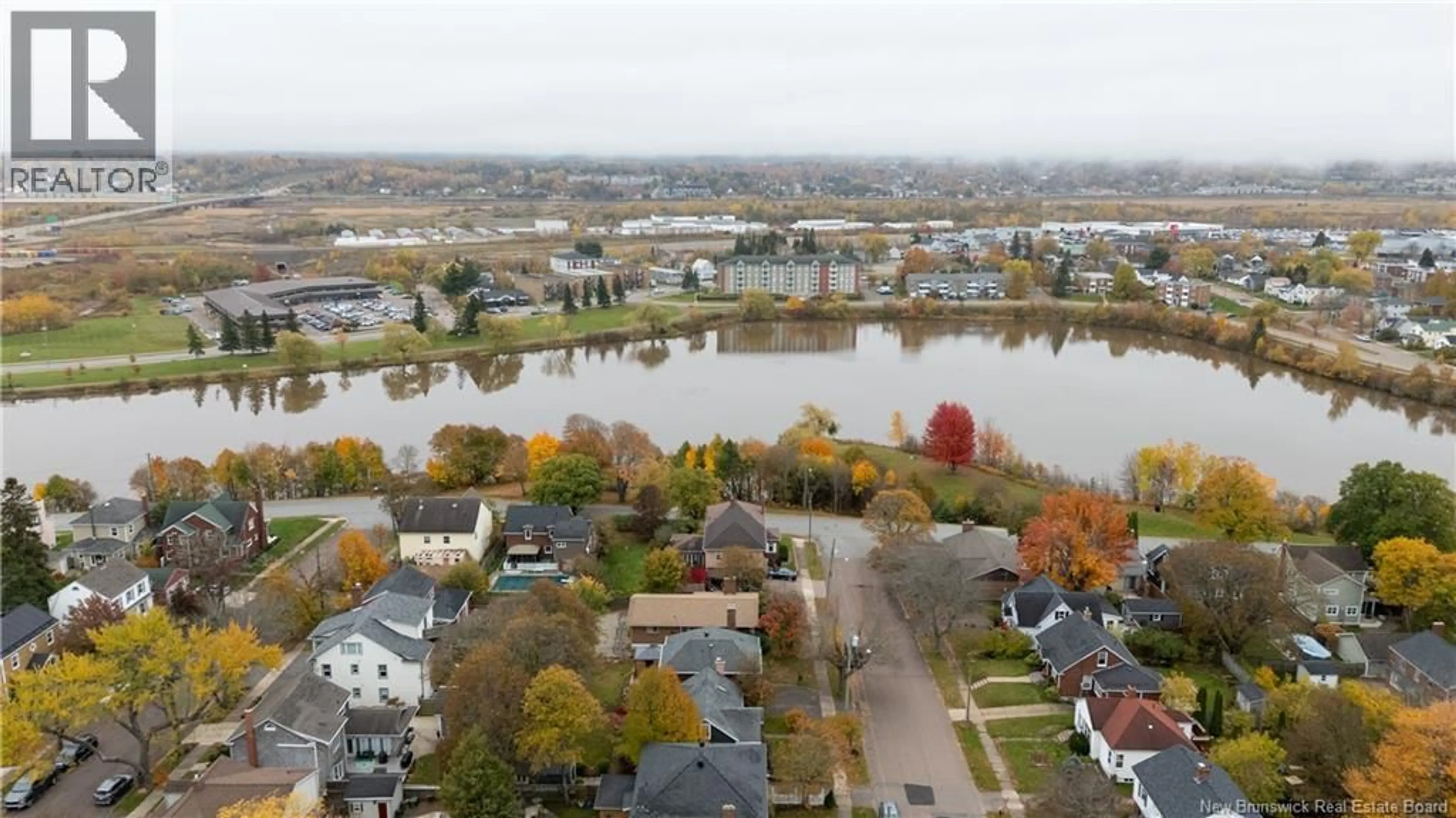 A pic from outside/outdoor area/front of a property/back of a property/a pic from drone, water/lake/river/ocean view for 17 GRANDVIEW DRIVE, Moncton New Brunswick E1E3J9