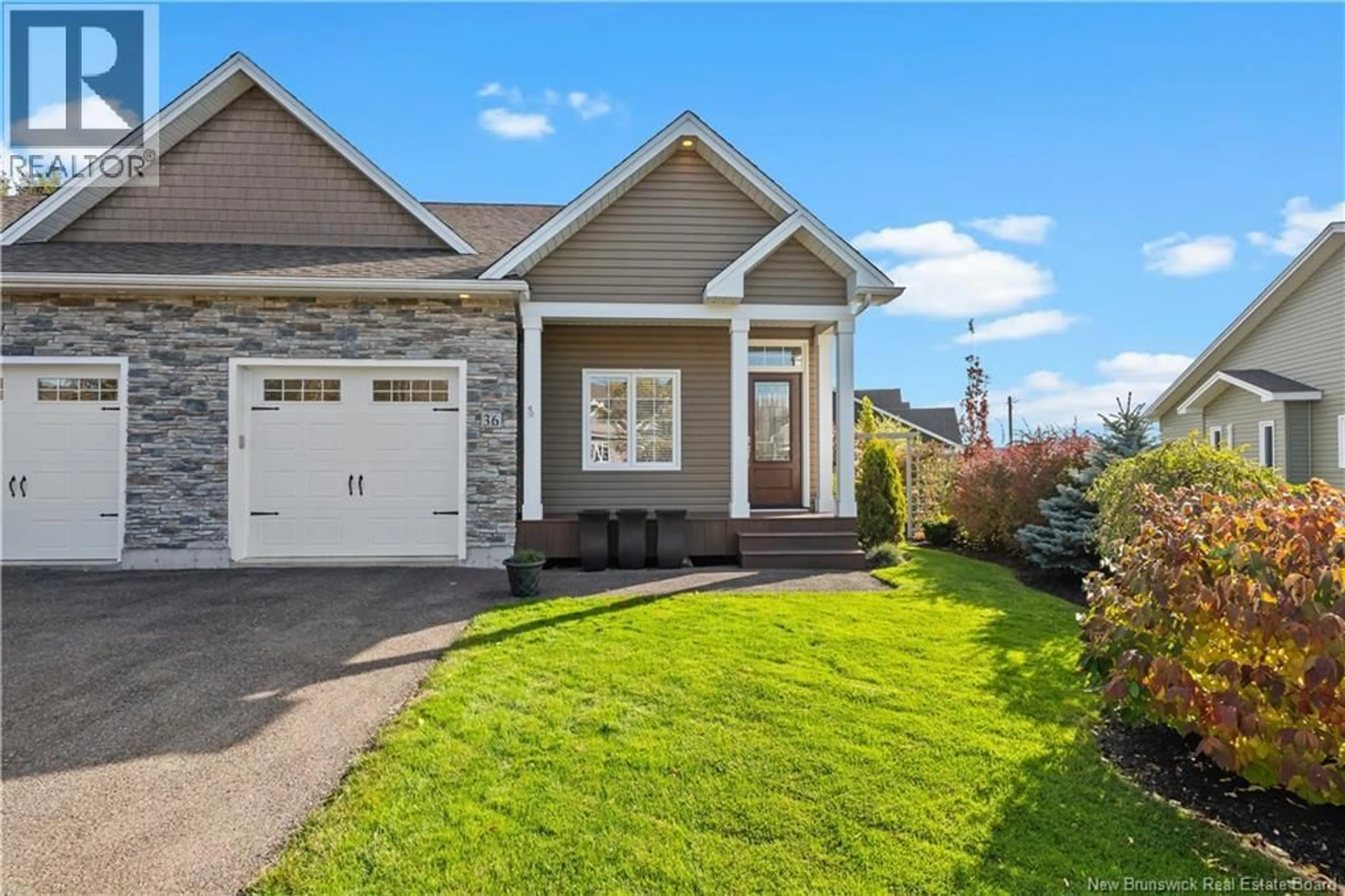 Home with vinyl exterior material, street for 36 AUBERRY STREET, Moncton New Brunswick E1G5V2