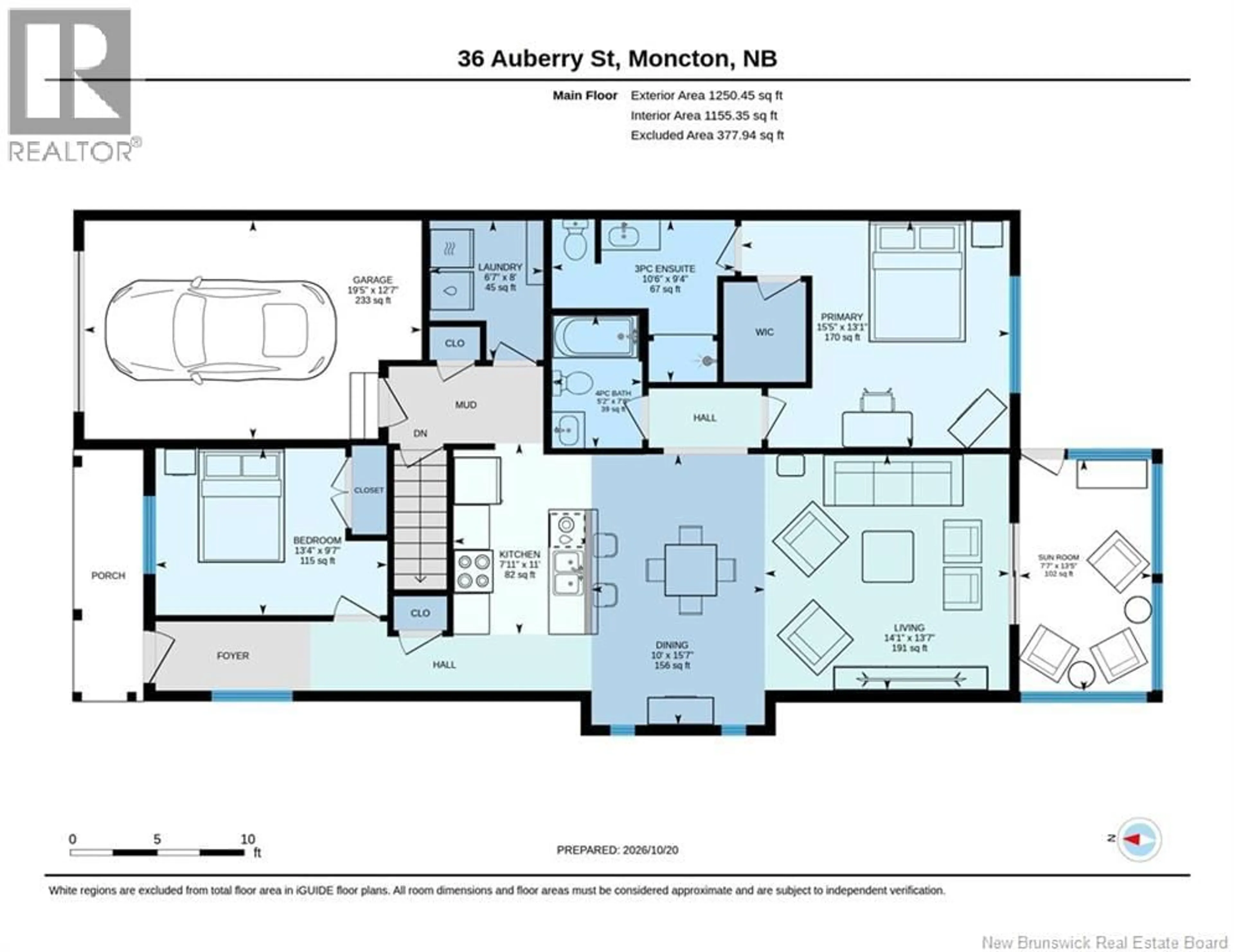 Floor plan for 36 AUBERRY STREET, Moncton New Brunswick E1G5V2