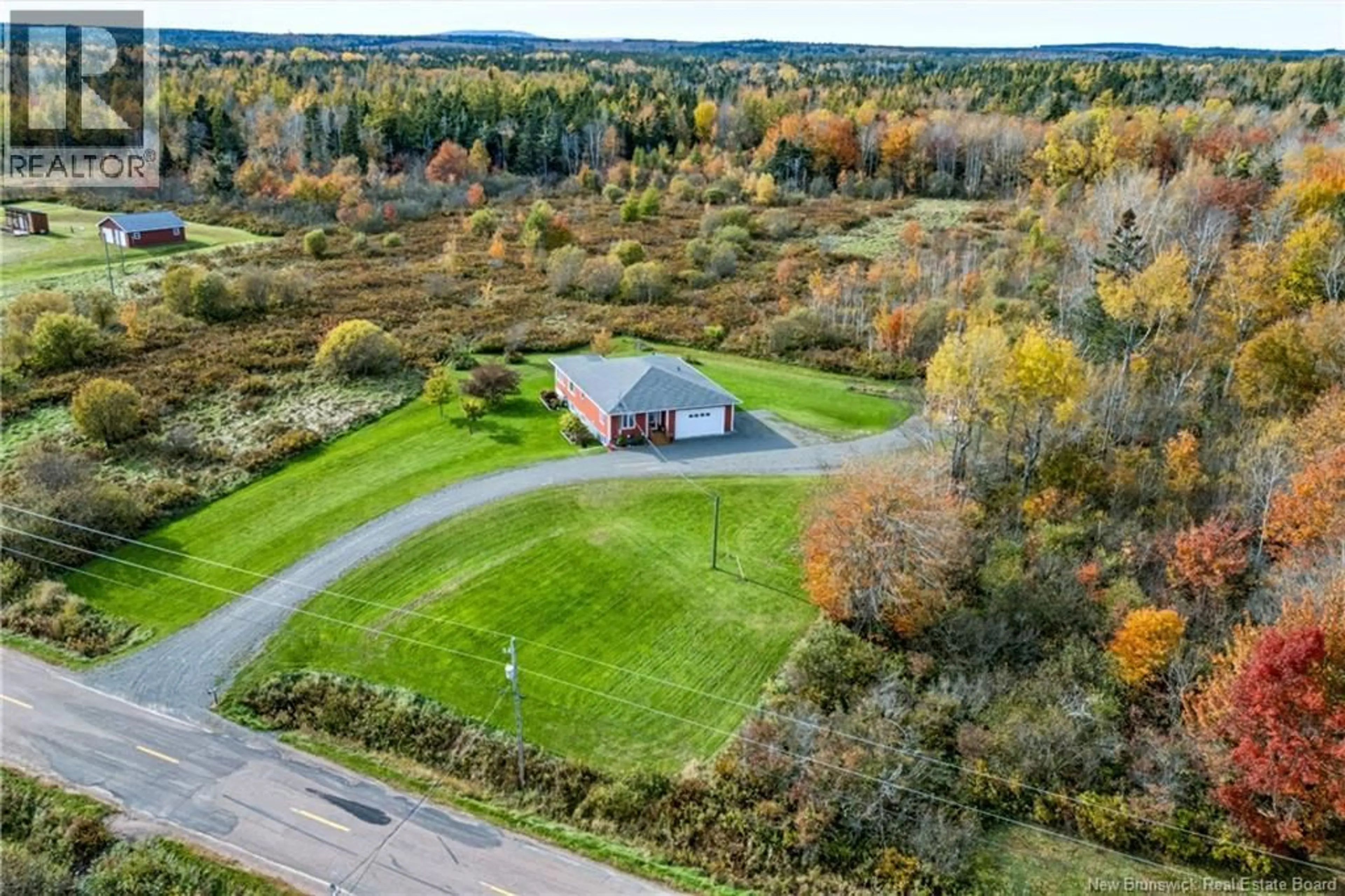 A pic from outside/outdoor area/front of a property/back of a property/a pic from drone, forest/trees view for 679 ROUTE 935, Wood Point New Brunswick E4L2K8