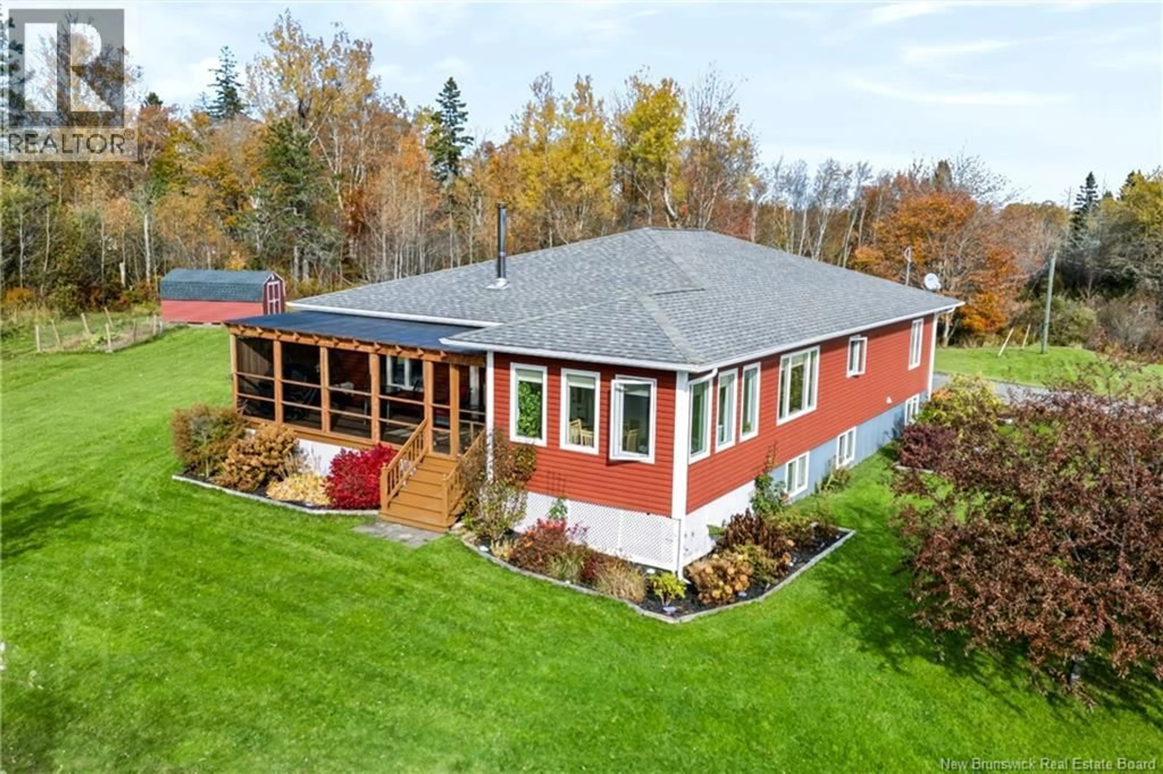 A pic from outside/outdoor area/front of a property/back of a property/a pic from drone, building for 679 ROUTE 935, Wood Point New Brunswick E4L2K8