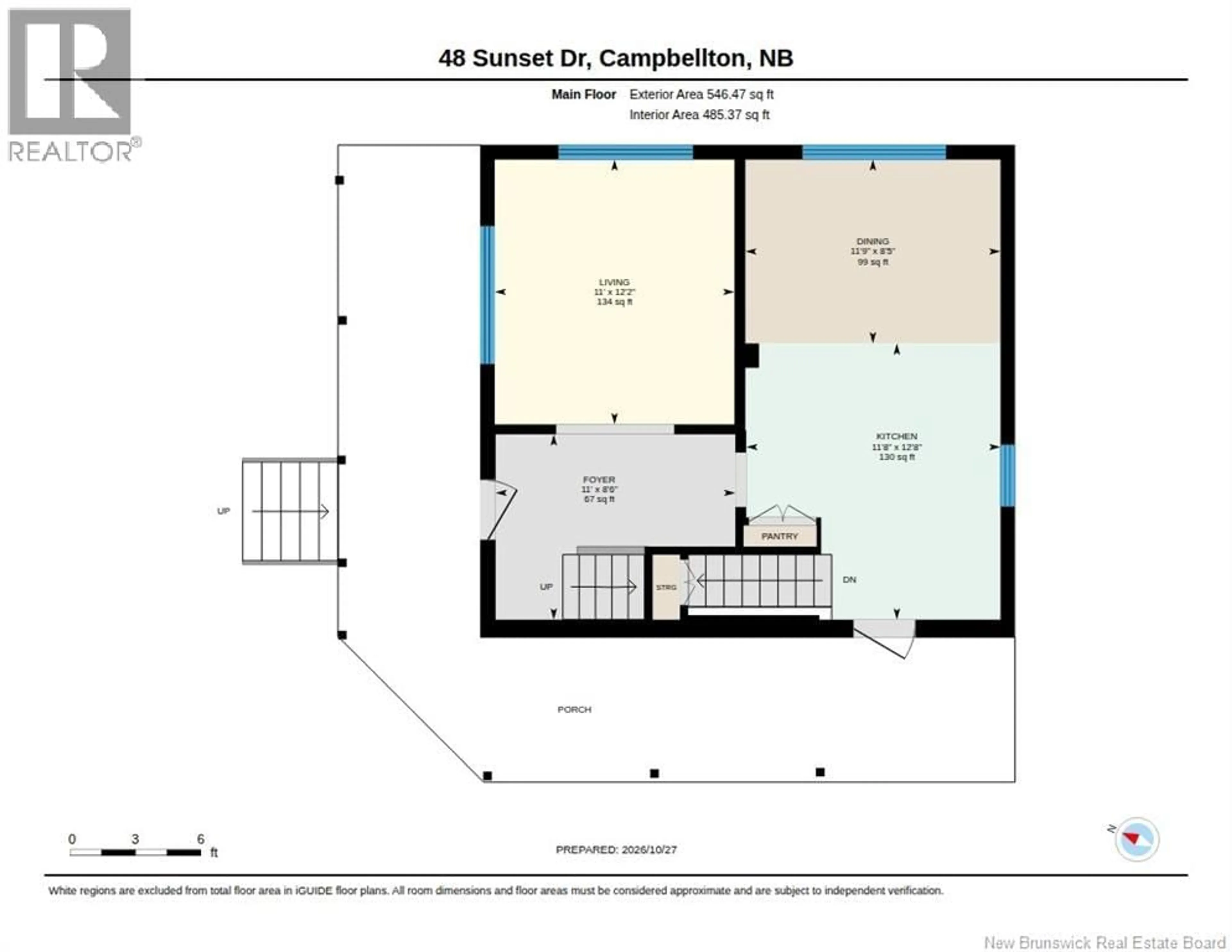 Floor plan for 48 SUNSET DRIVE, Campbellton New Brunswick E3N1S8