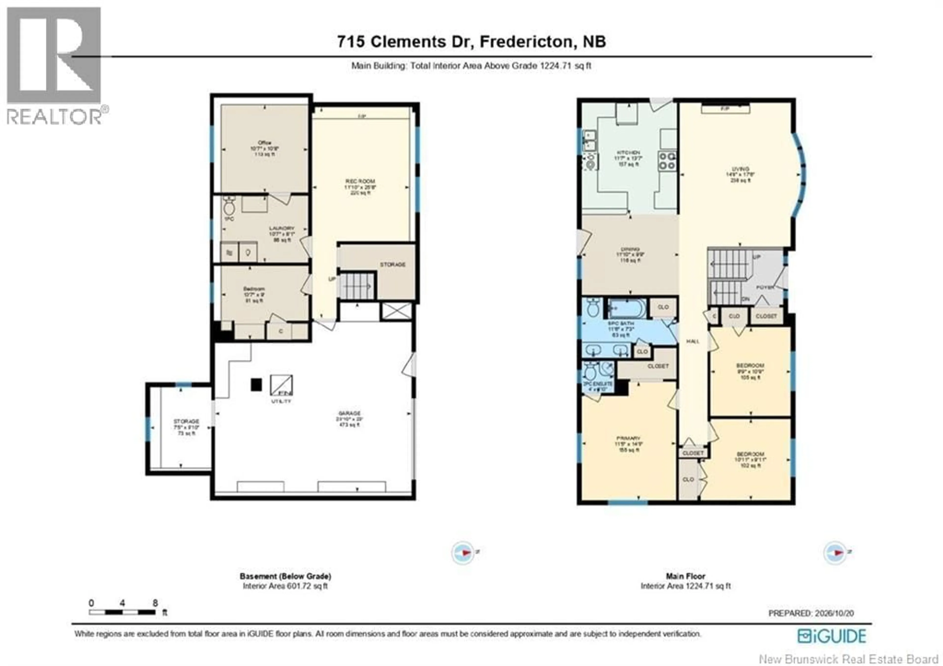 Floor plan for 715 CLEMENTS DRIVE, Fredericton New Brunswick E3A7J2
