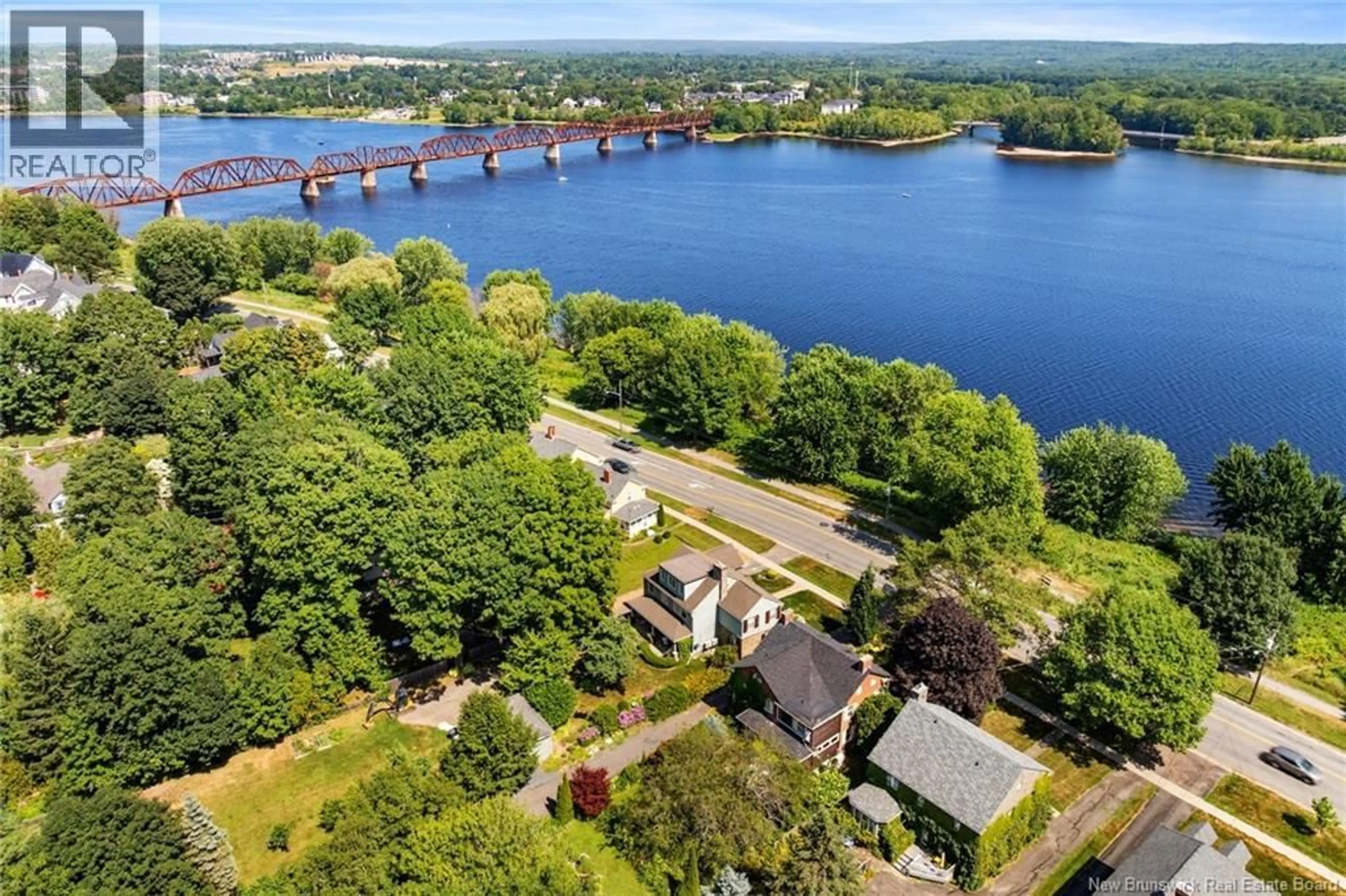 A pic from outside/outdoor area/front of a property/back of a property/a pic from drone, water/lake/river/ocean view for 122 WATERLOO ROW, Fredericton New Brunswick E3B1Z1