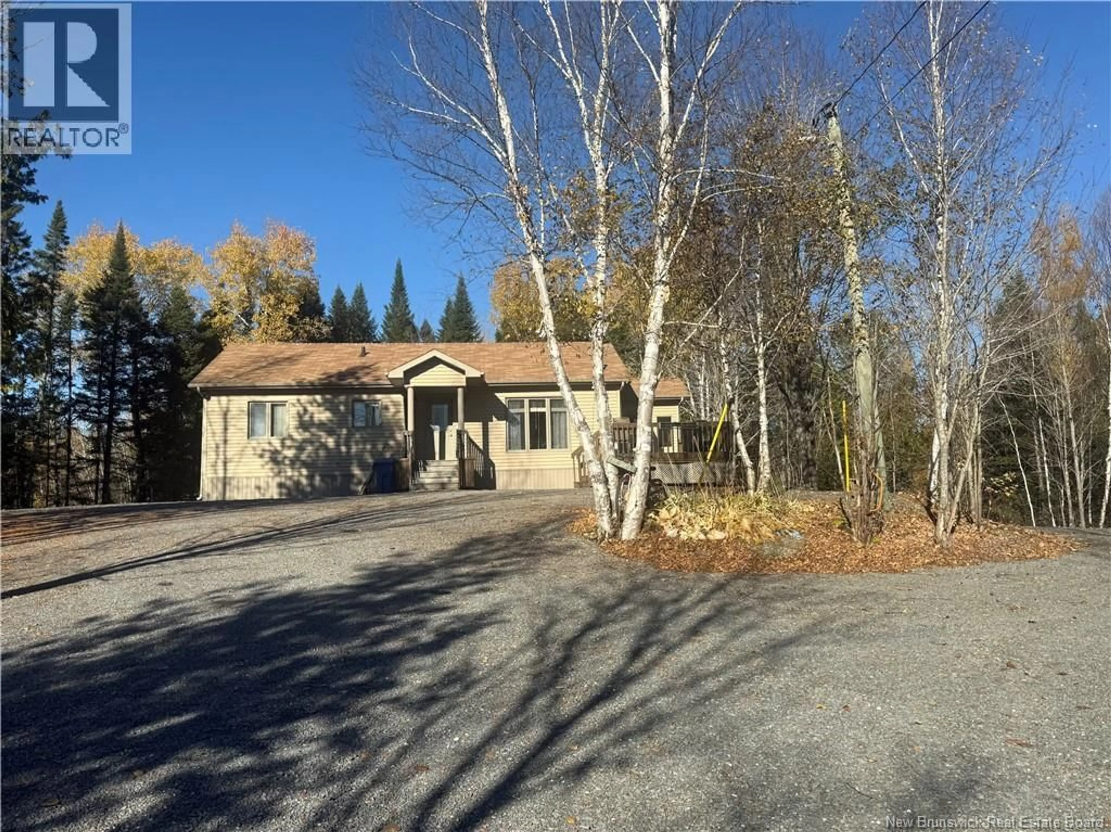 A pic from outside/outdoor area/front of a property/back of a property/a pic from drone, unknown for 30 CLARK MILL ROAD, New Denmark New Brunswick E7G4L5
