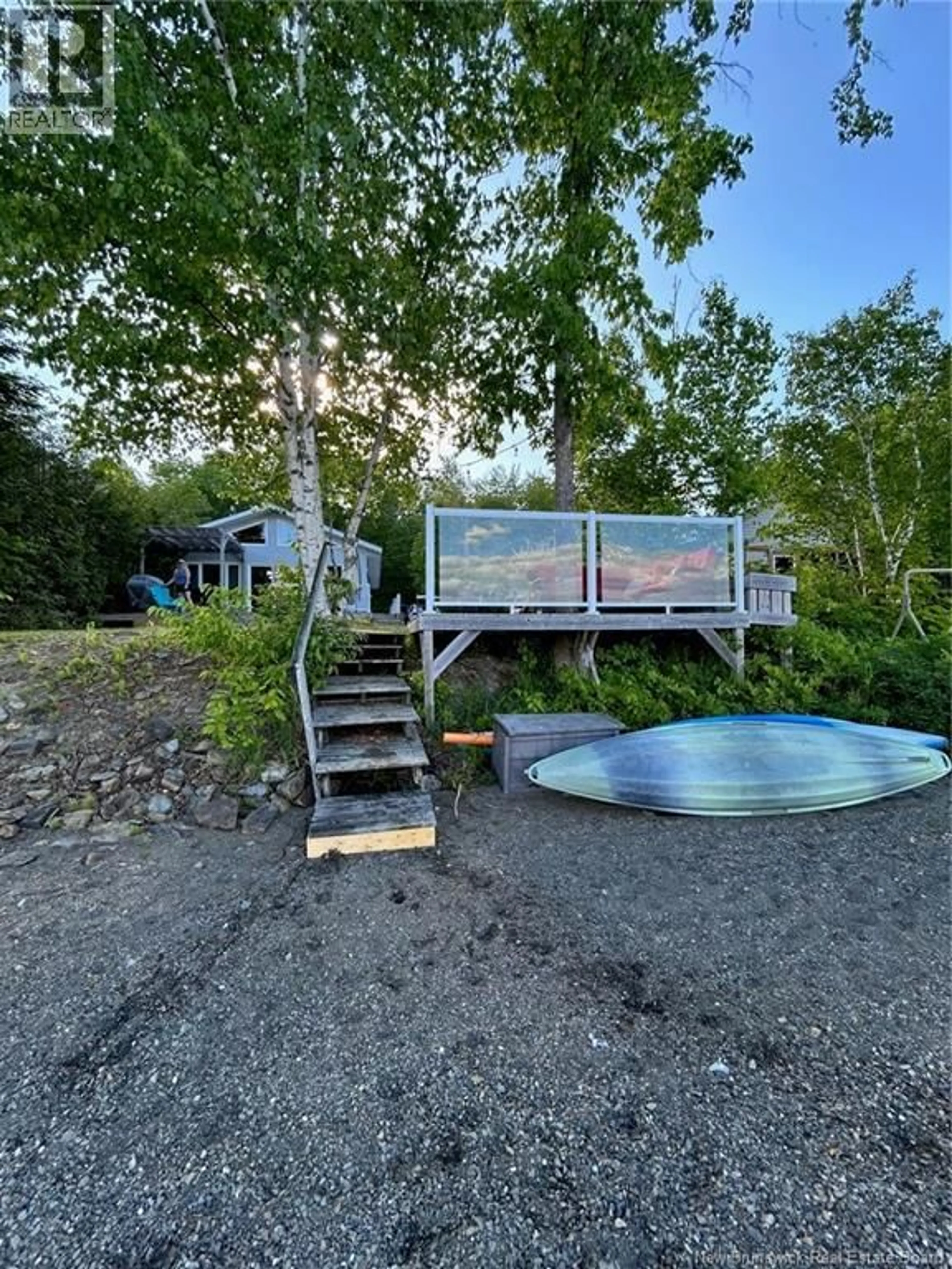 A pic from outside/outdoor area/front of a property/back of a property/a pic from drone, water/lake/river/ocean view for 105 MILL ROAD, First Eel Lake New Brunswick E7N2N9