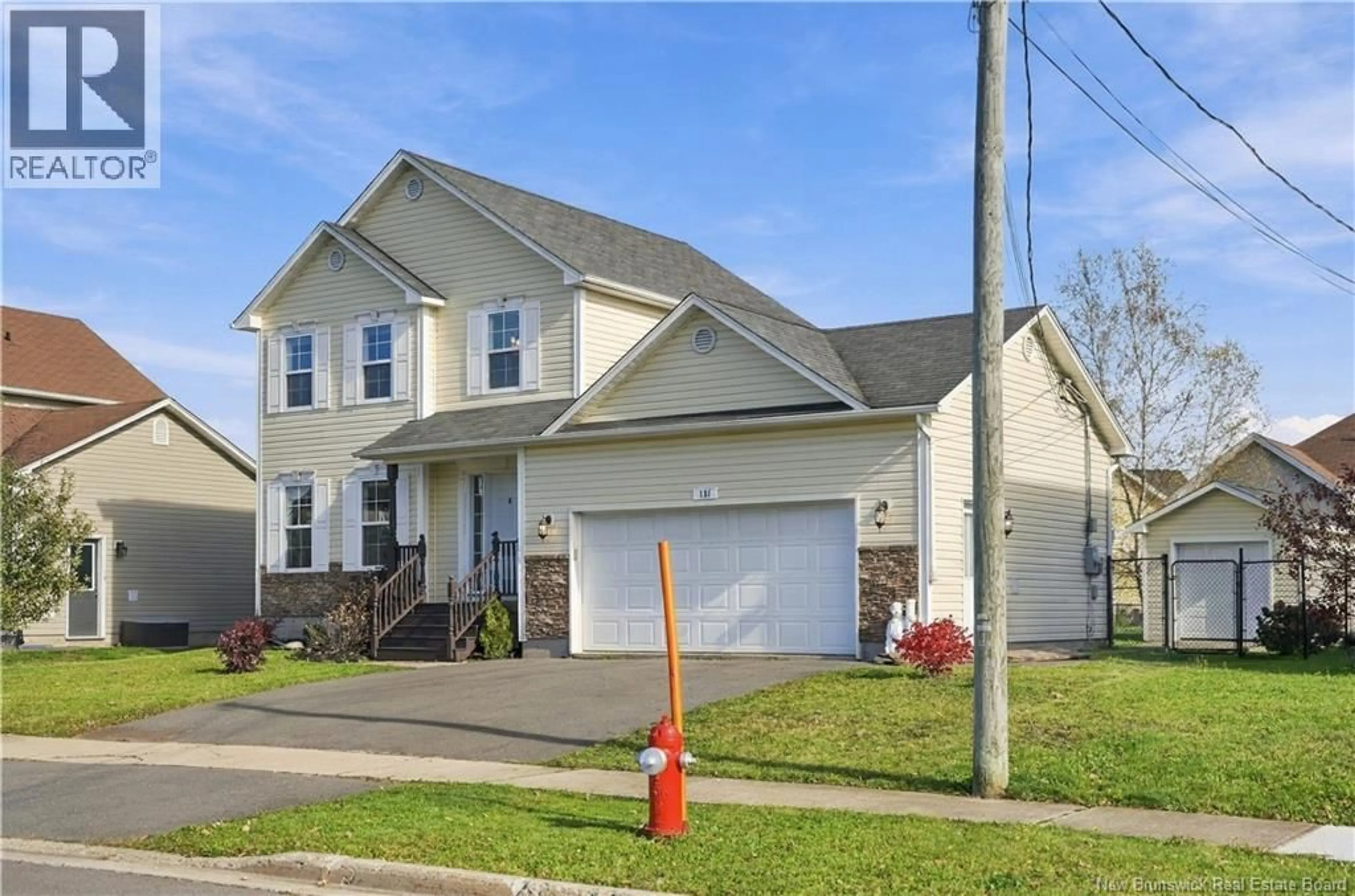 Home with vinyl exterior material, street for 131 TEABERRY AVENUE, Moncton New Brunswick E1G0E8