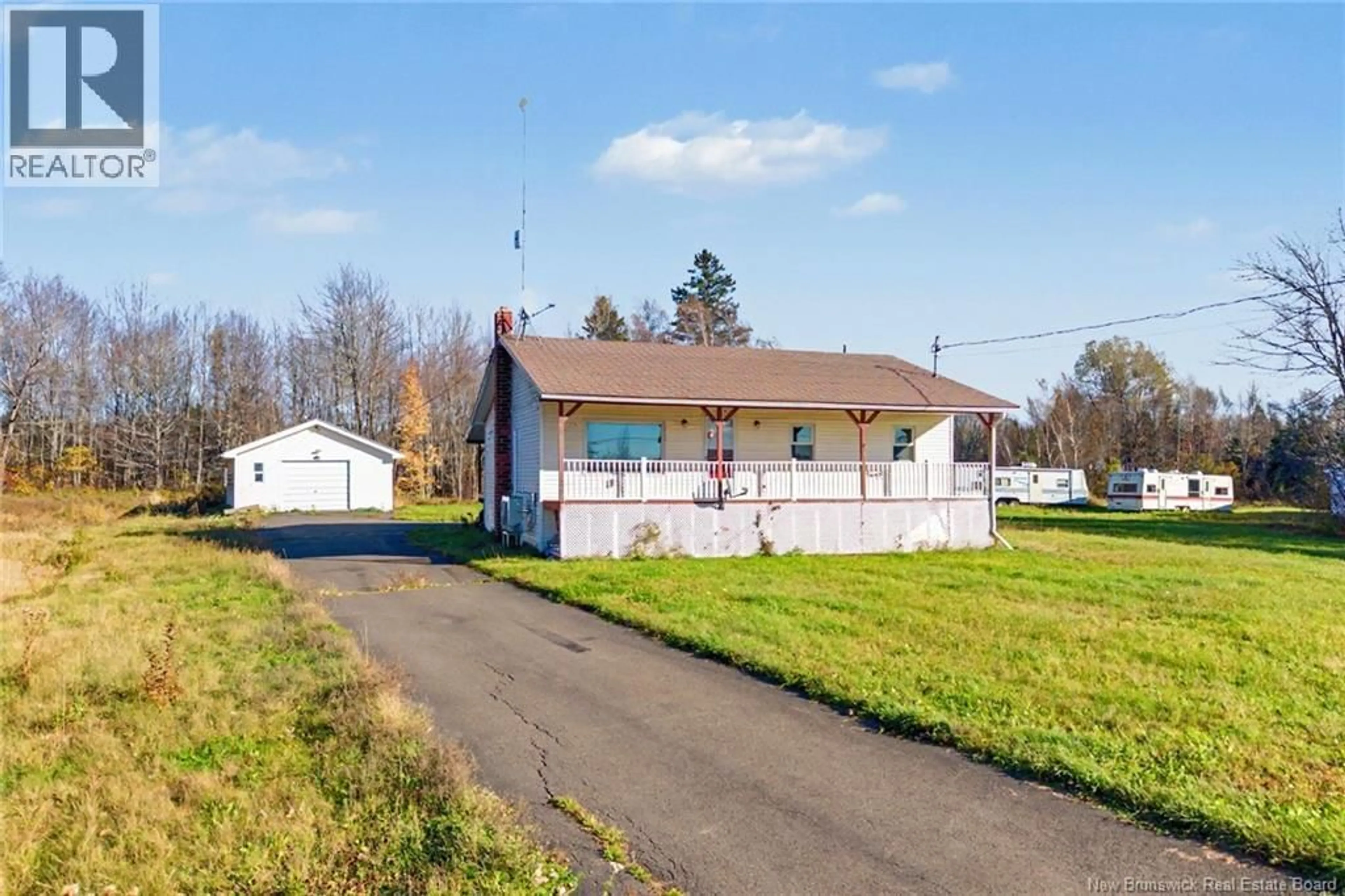 A pic from outside/outdoor area/front of a property/back of a property/a pic from drone, street for 7755 ROUTE 10, Coal Creek New Brunswick E4A2S4