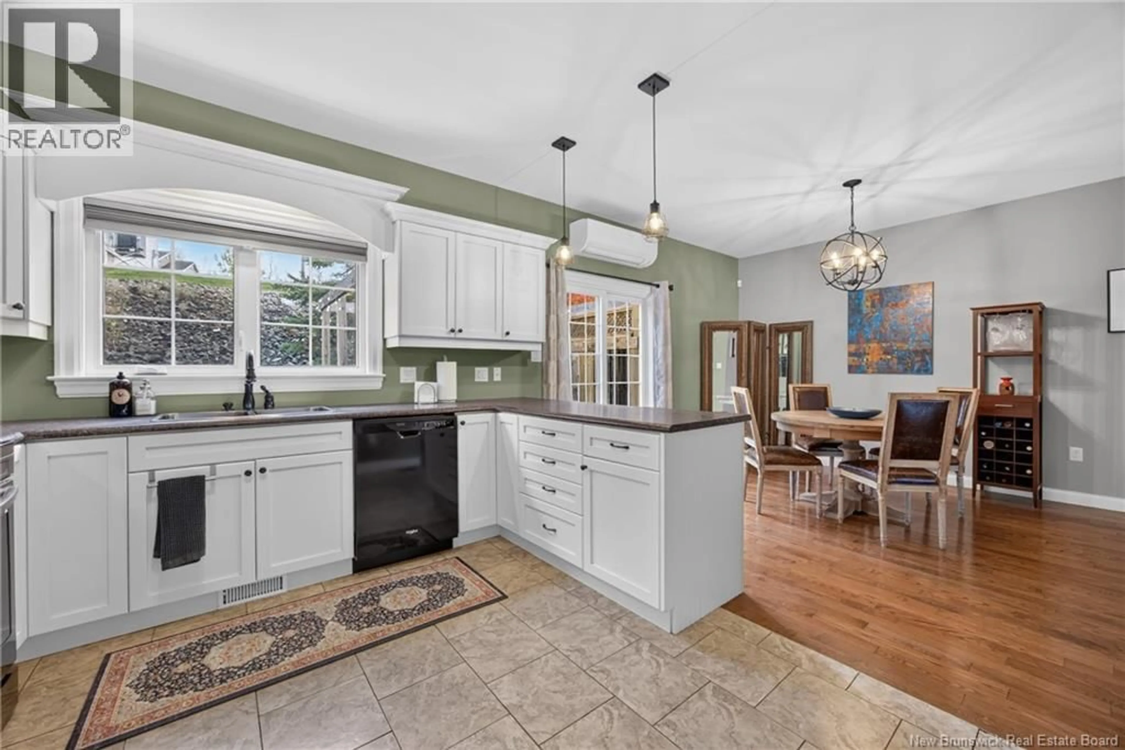 Open concept kitchen, ceramic/tile floor for 24 HILLSIDE LANE, Fredericton New Brunswick E3B0P8