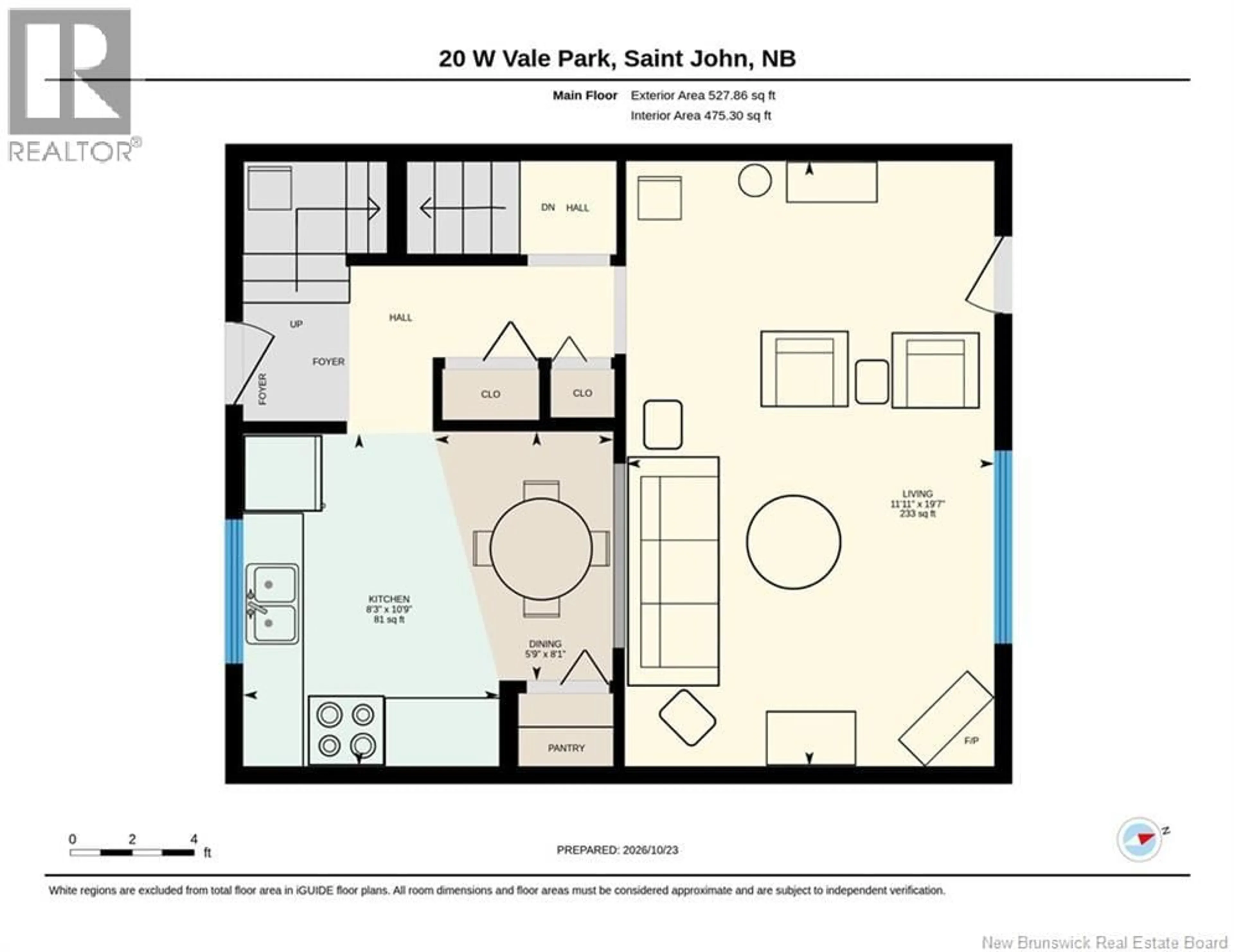Floor plan for 20 WEST VALE PARK, Saint John New Brunswick E2M5B4