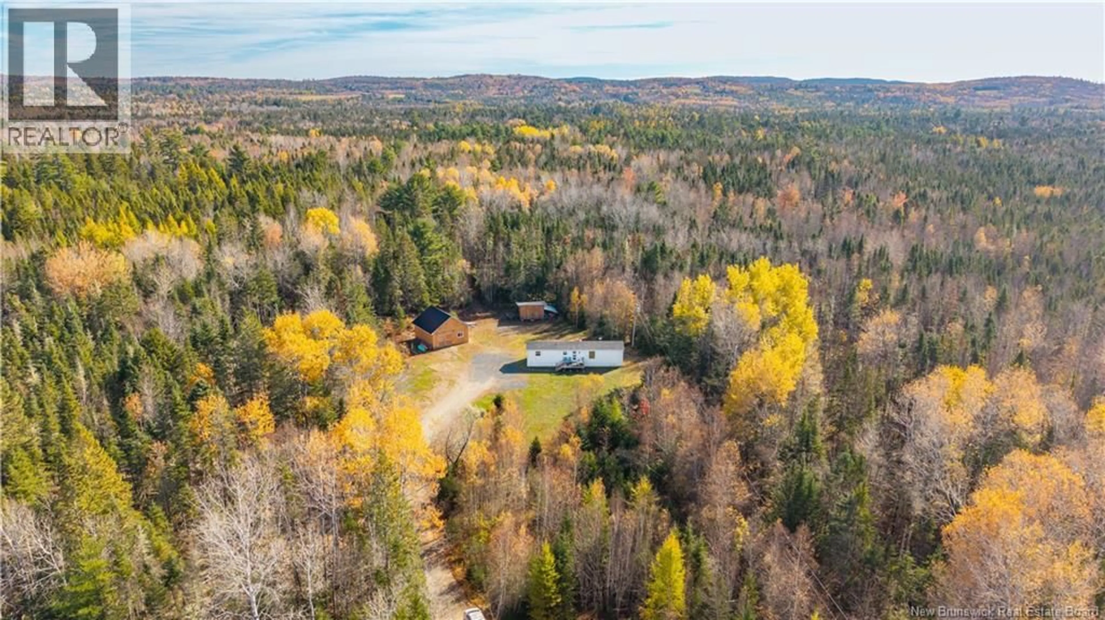 A pic from outside/outdoor area/front of a property/back of a property/a pic from drone, forest/trees view for 364 BOARD ROAD, Oak Bay New Brunswick E3L4K8