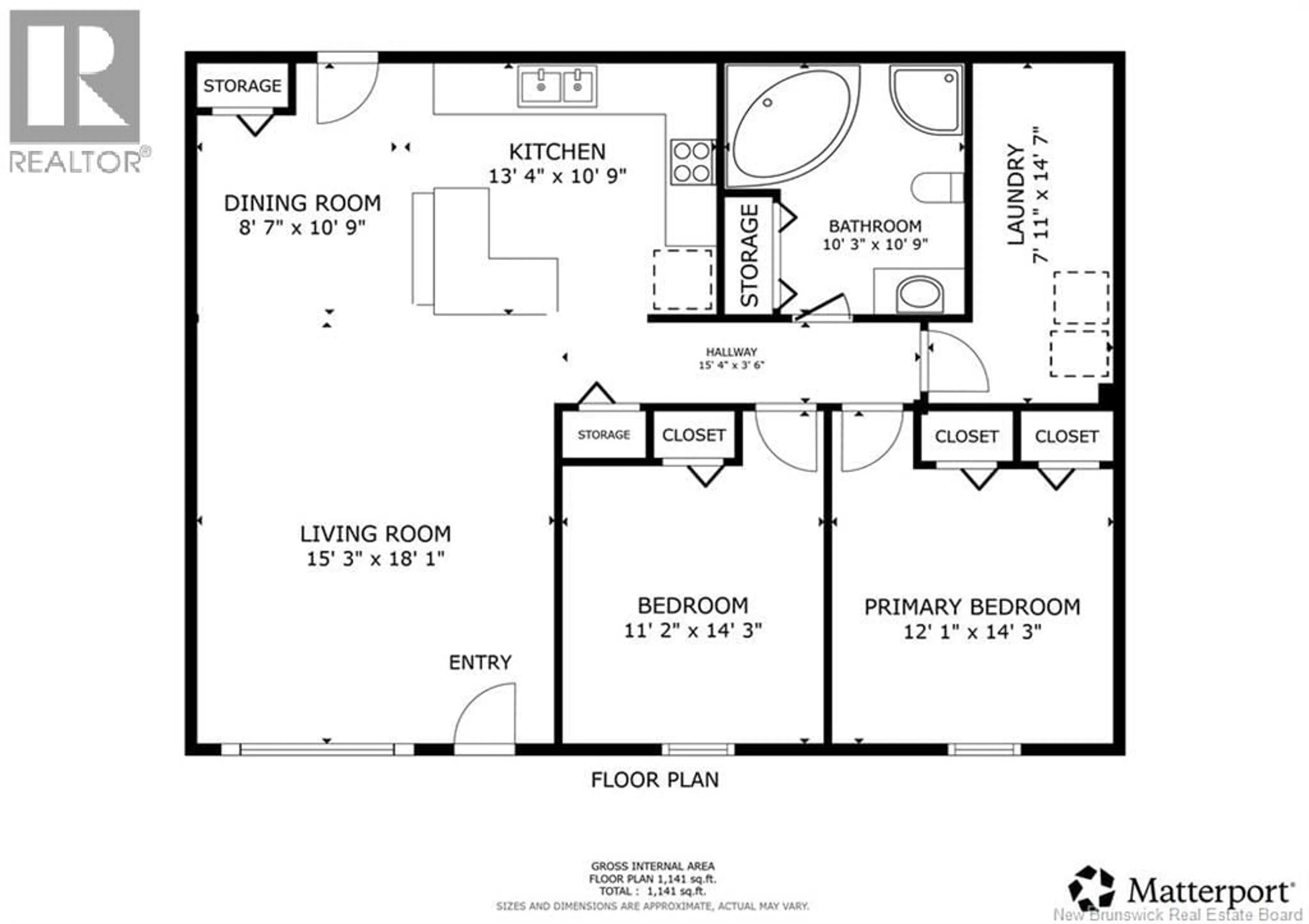 Floor plan for 329 - 165 VALCOUR DRIVE, Fredericton New Brunswick E3C0H5