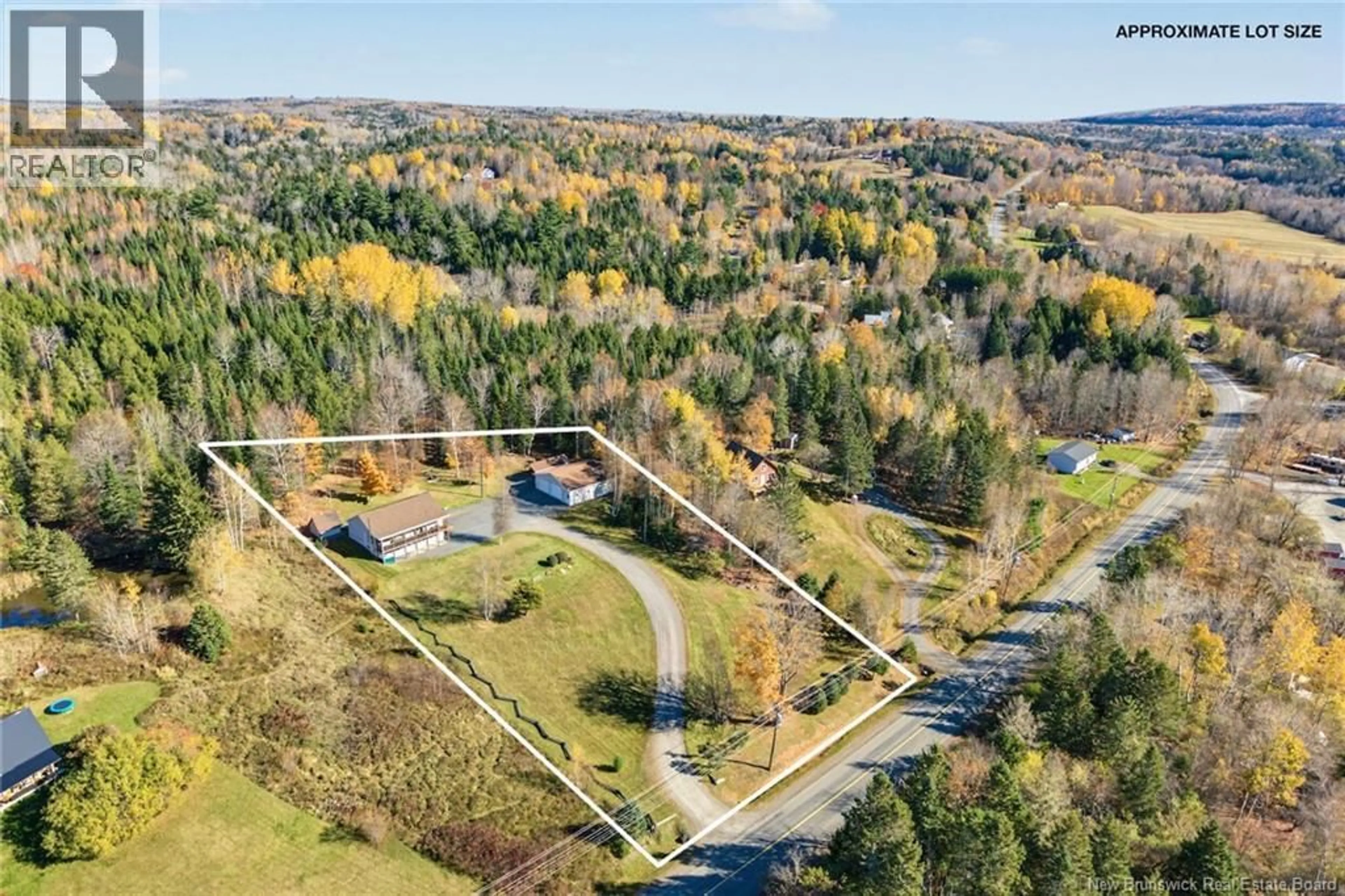 A pic from outside/outdoor area/front of a property/back of a property/a pic from drone, forest/trees view for 335 MAZEROLLE SETTLEMENT ROAD, Upper Kingsclear New Brunswick E3E1W3