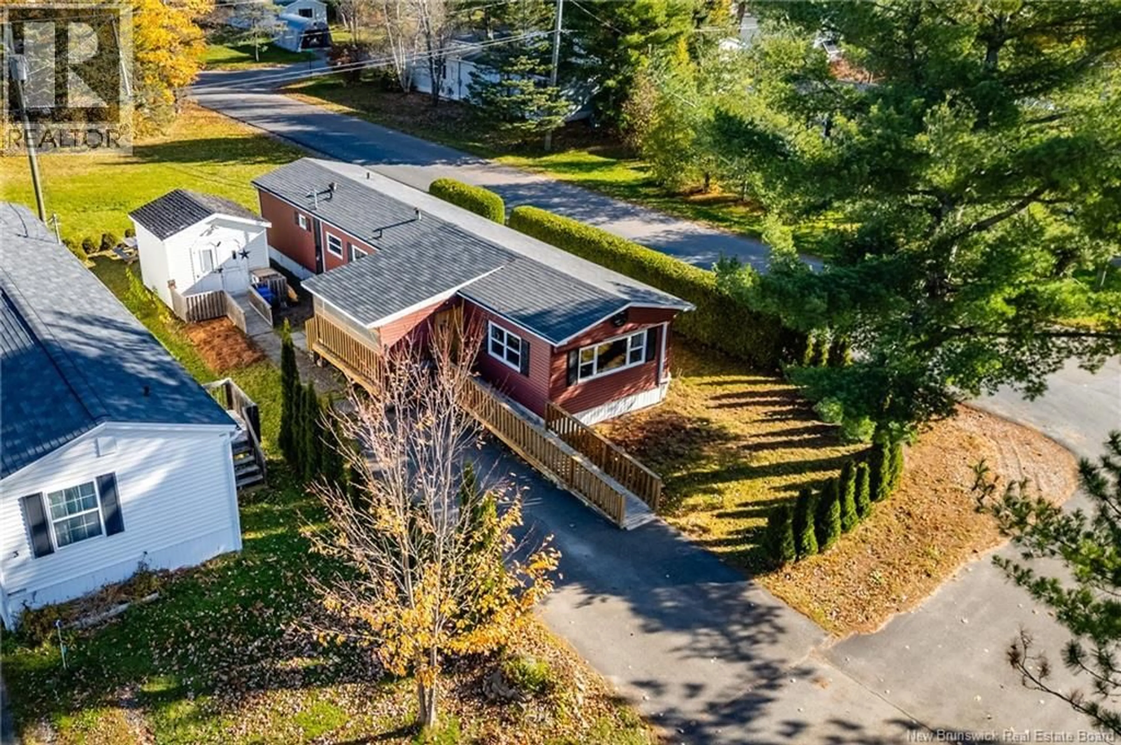 A pic from outside/outdoor area/front of a property/back of a property/a pic from drone, street for 1 THOMAS COURT, Lincoln New Brunswick E3B6V4