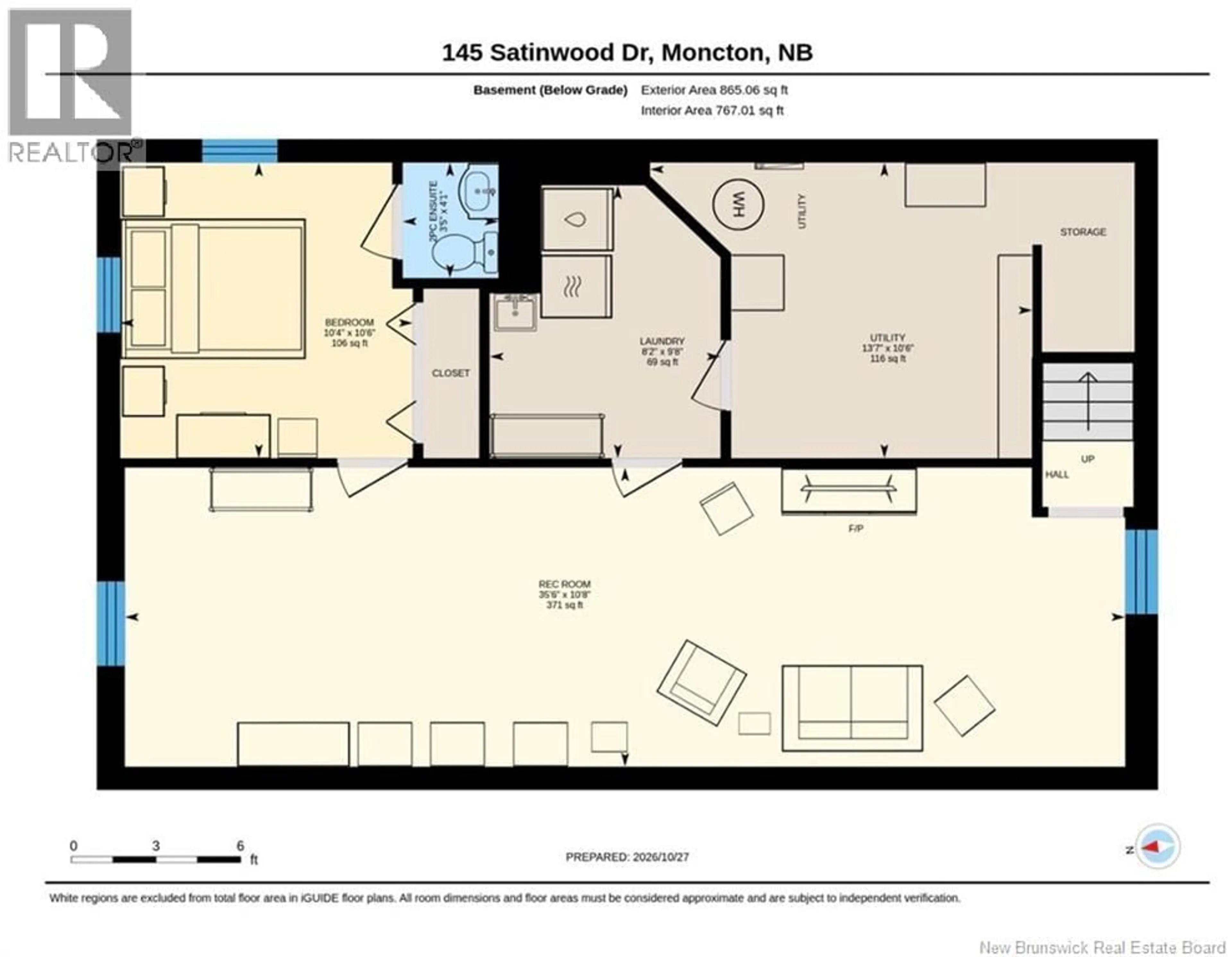 Floor plan for 145 SATINWOOD DRIVE, Moncton New Brunswick E1G1C3
