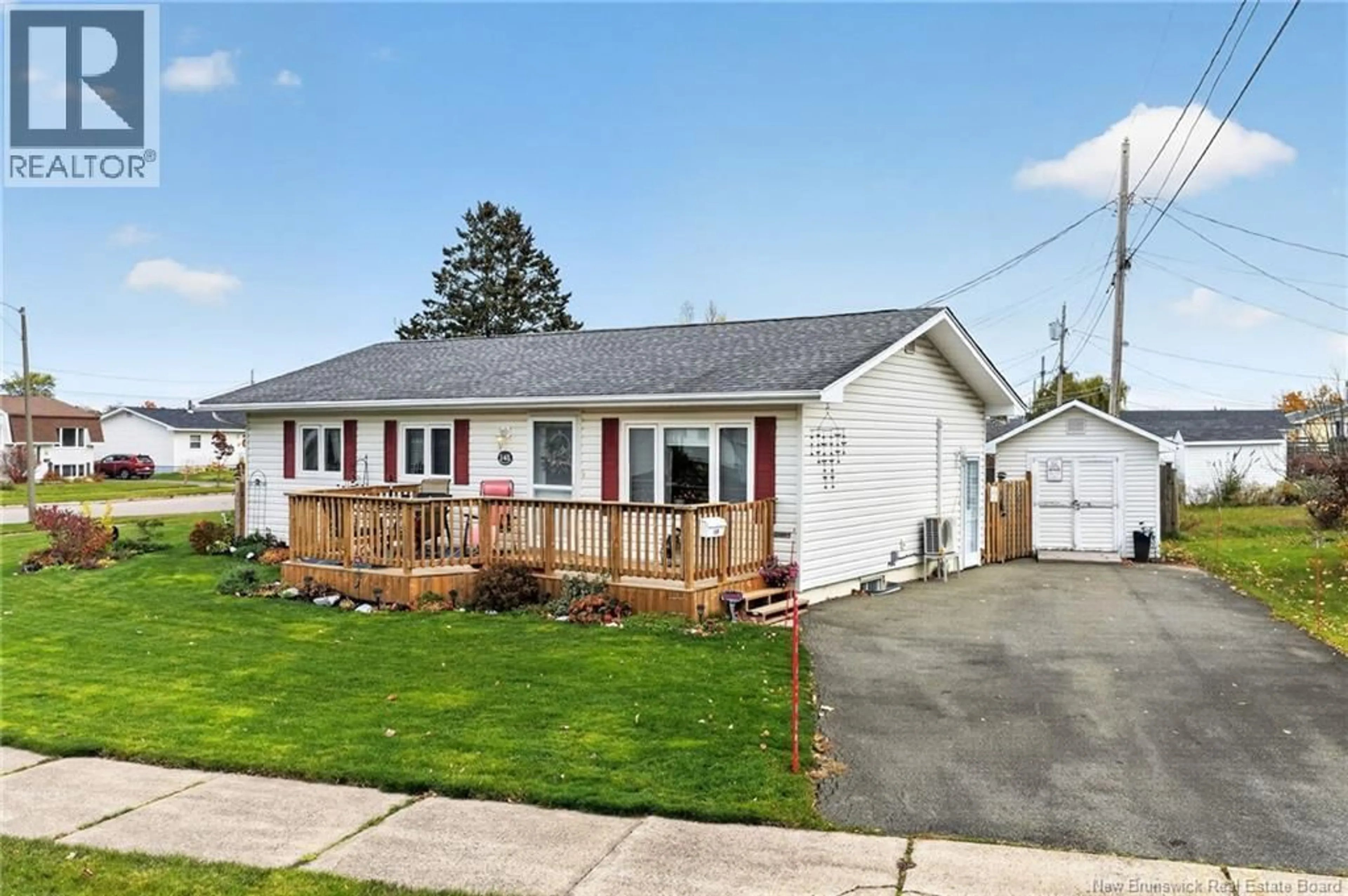 Home with vinyl exterior material, street for 145 SATINWOOD DRIVE, Moncton New Brunswick E1G1C3