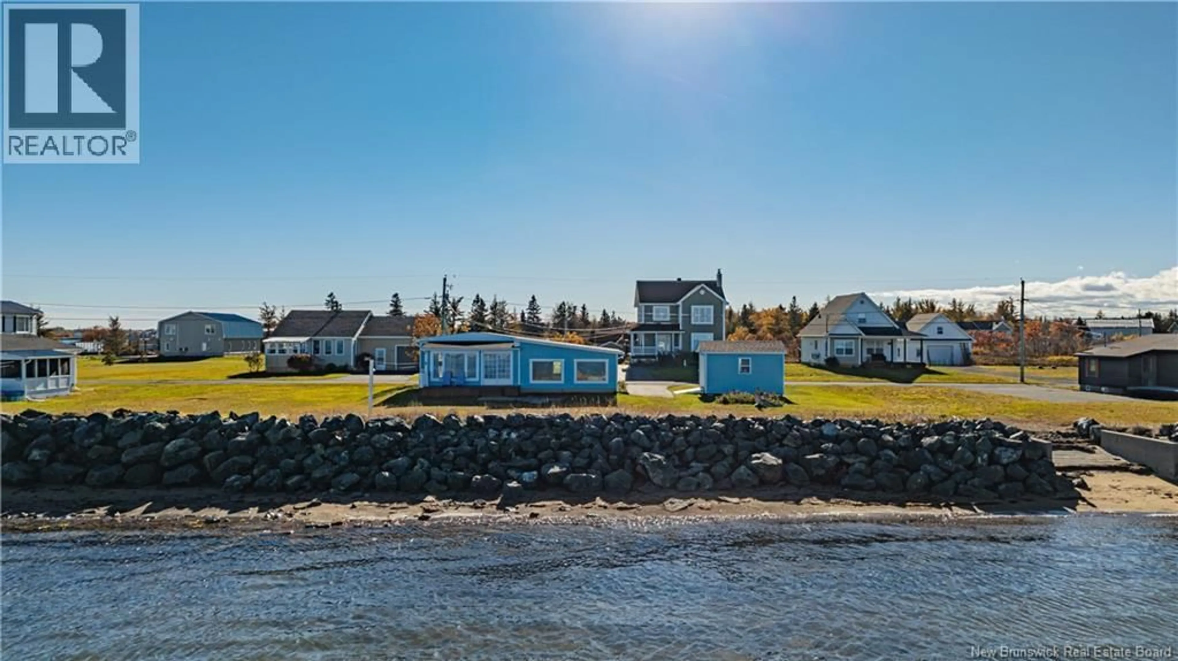 A pic from outside/outdoor area/front of a property/back of a property/a pic from drone, water/lake/river/ocean view for 55 POINTE-À-RICHARD LANE, Pointe-Brûlée New Brunswick E8S2V8