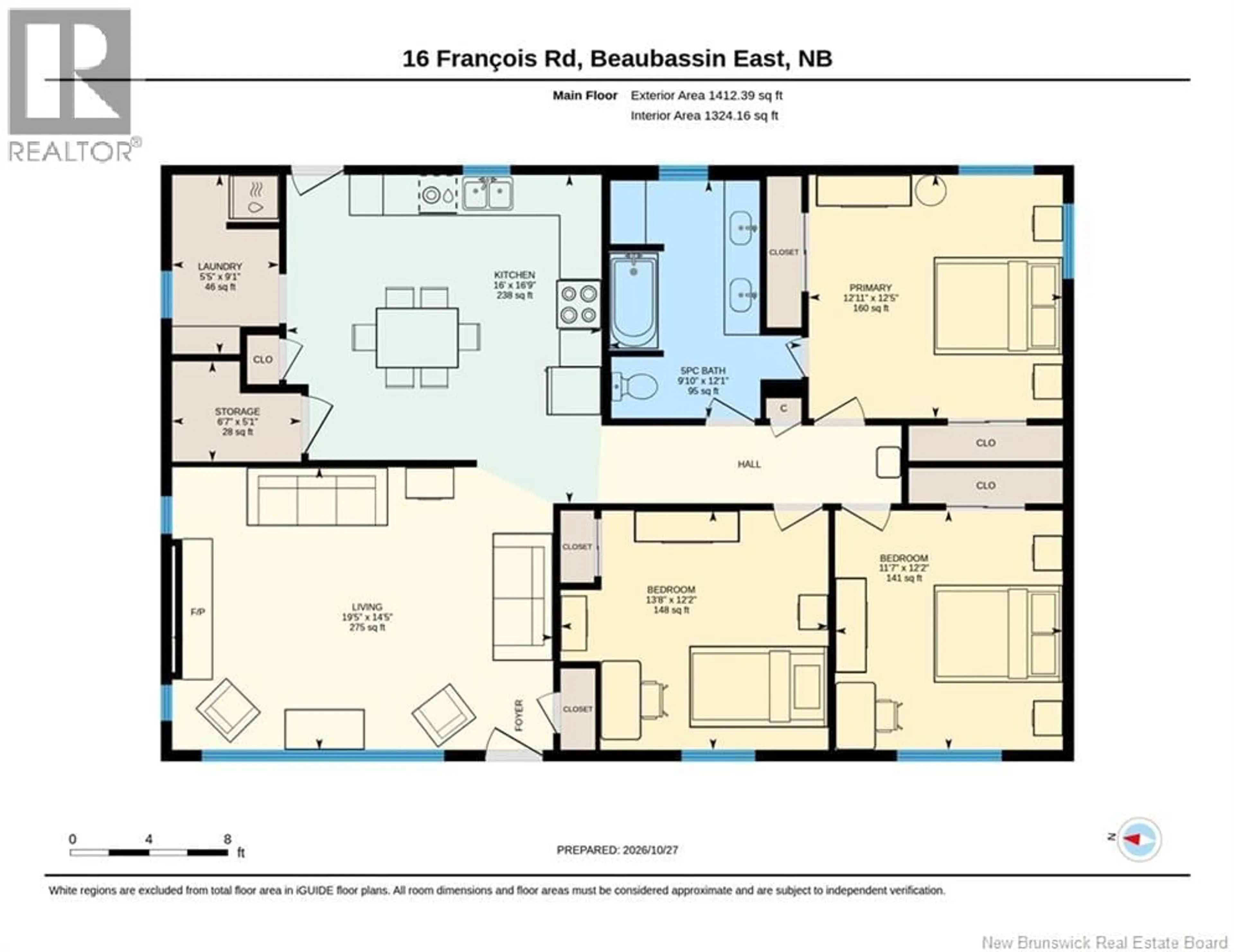 Floor plan for 16 FRANCOIS ROAD, Grand-Barachois New Brunswick E4P1M7