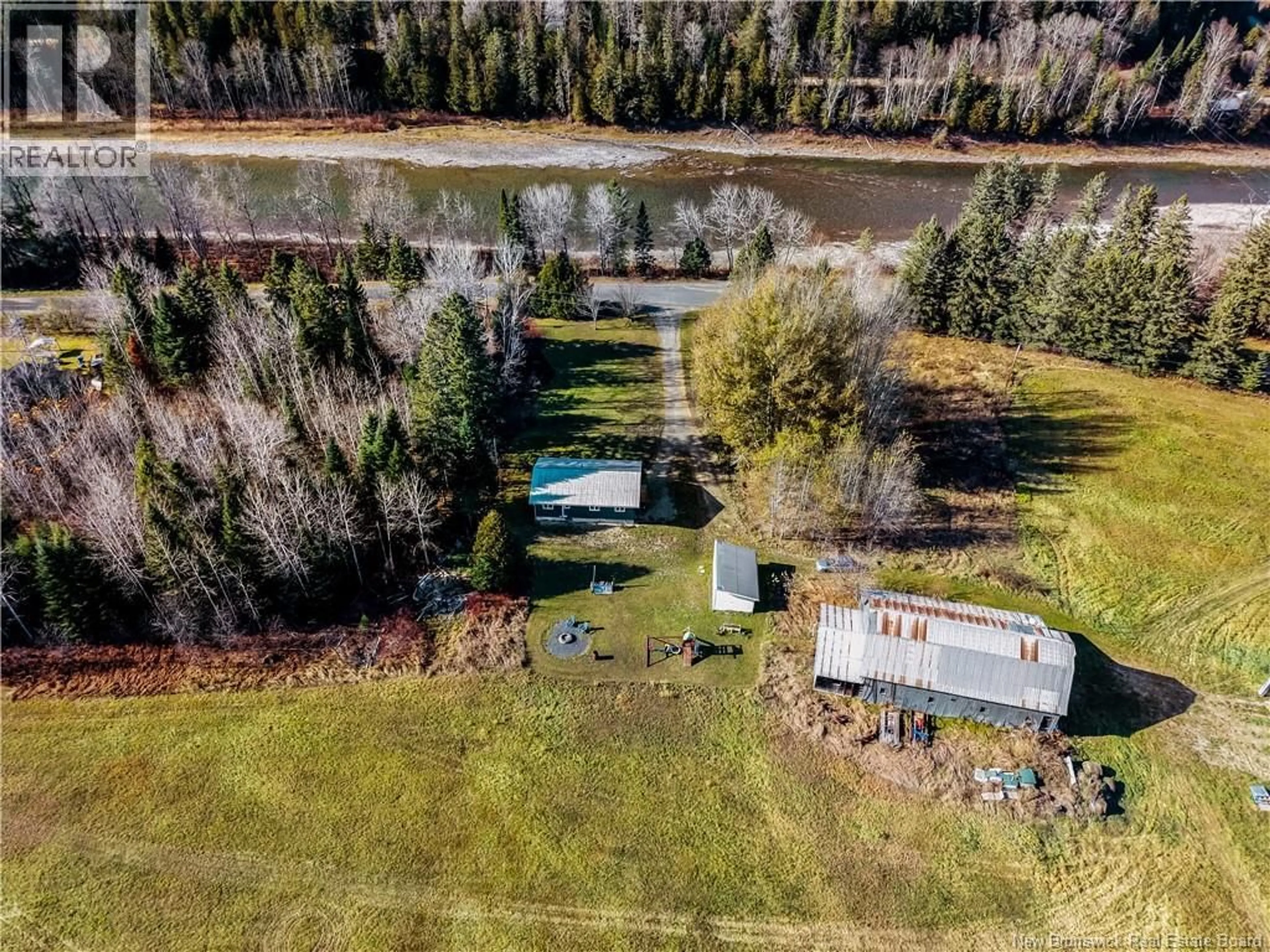 A pic from outside/outdoor area/front of a property/back of a property/a pic from drone, water/lake/river/ocean view for 166 MURRAY ROAD, Robinsonville New Brunswick E3N6H4