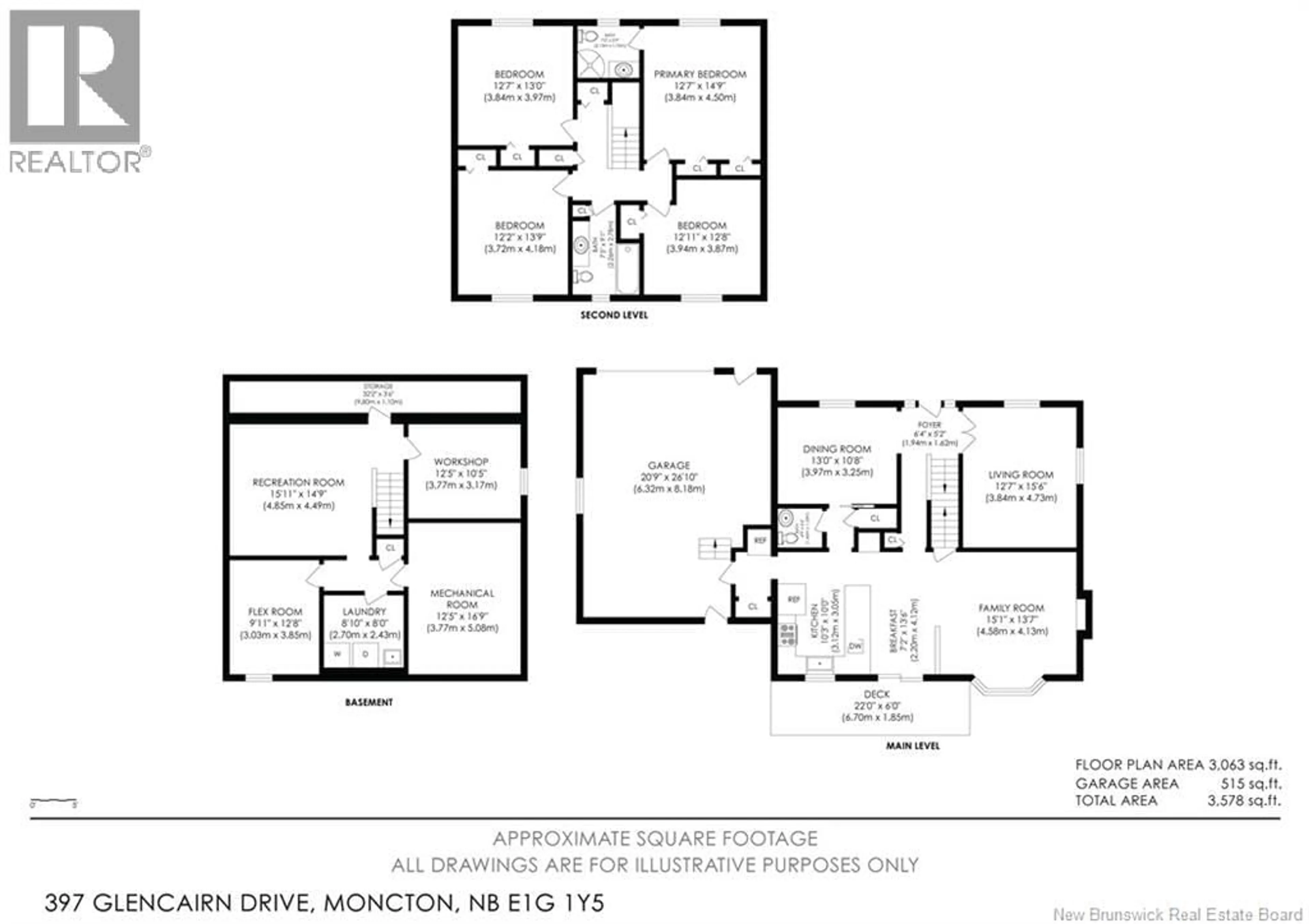 Floor plan for 397 GLENCAIRN DRIVE, Moncton New Brunswick E1G1Y5