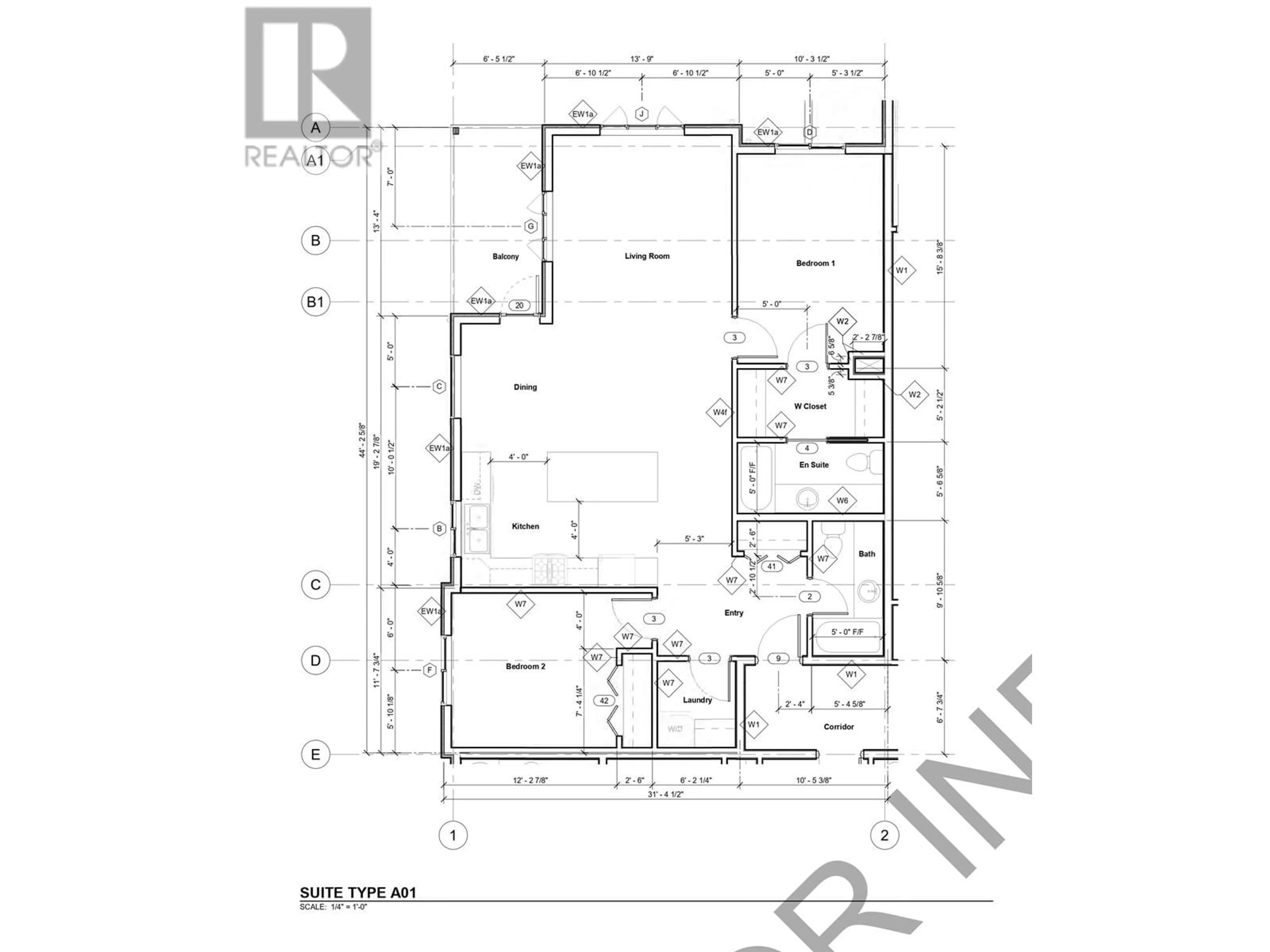 Floor plan for 101 4278 22ND AVENUE, Prince George British Columbia V2N0J4