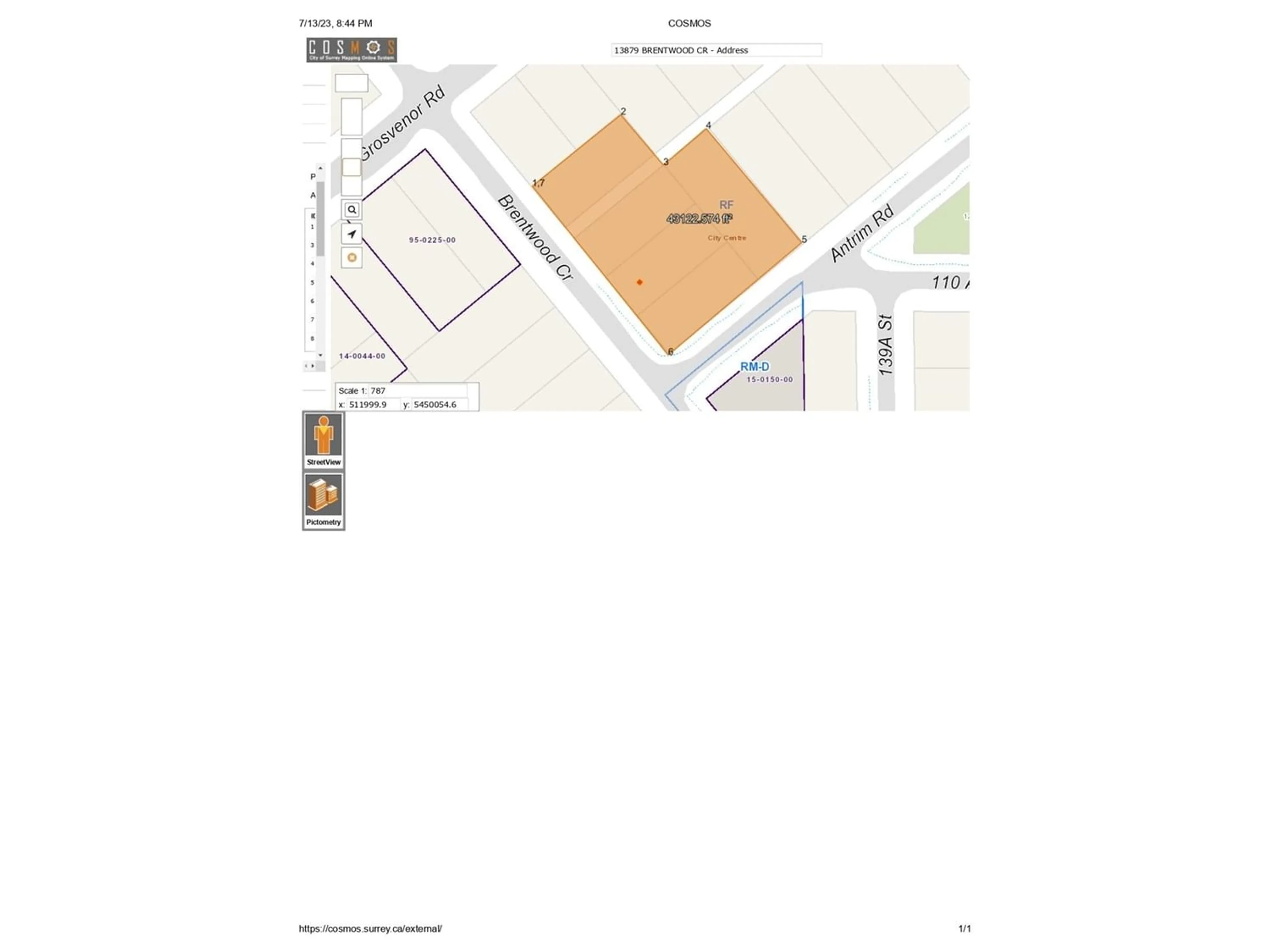 Floor plan for 13879 BRENTWOOD CRESCENT, Surrey British Columbia V3R5M1