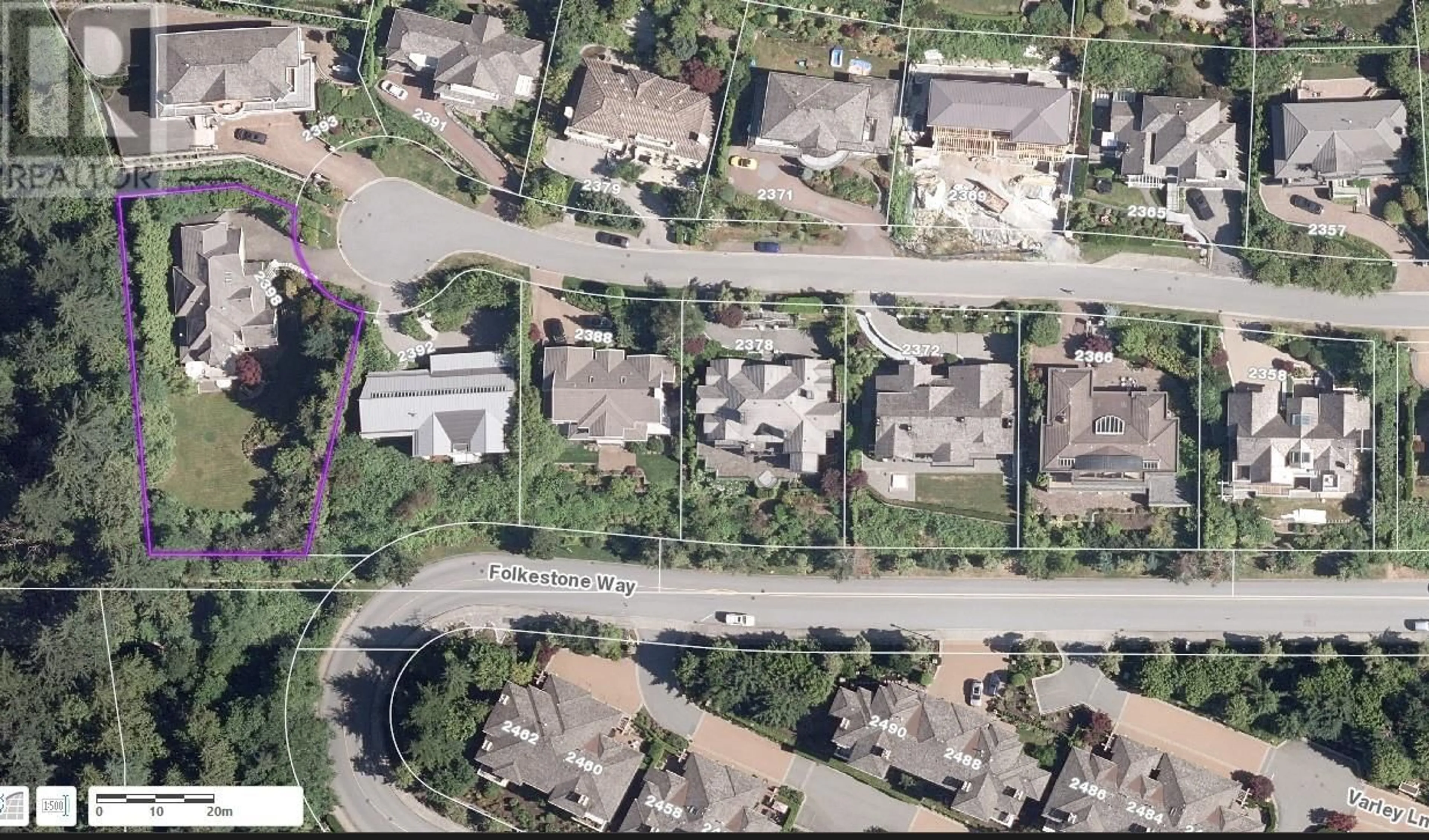 A pic from outside/outdoor area/front of a property/back of a property/a pic from drone, street for 2398 CONSTANTINE PLACE, West Vancouver British Columbia V7S3H7