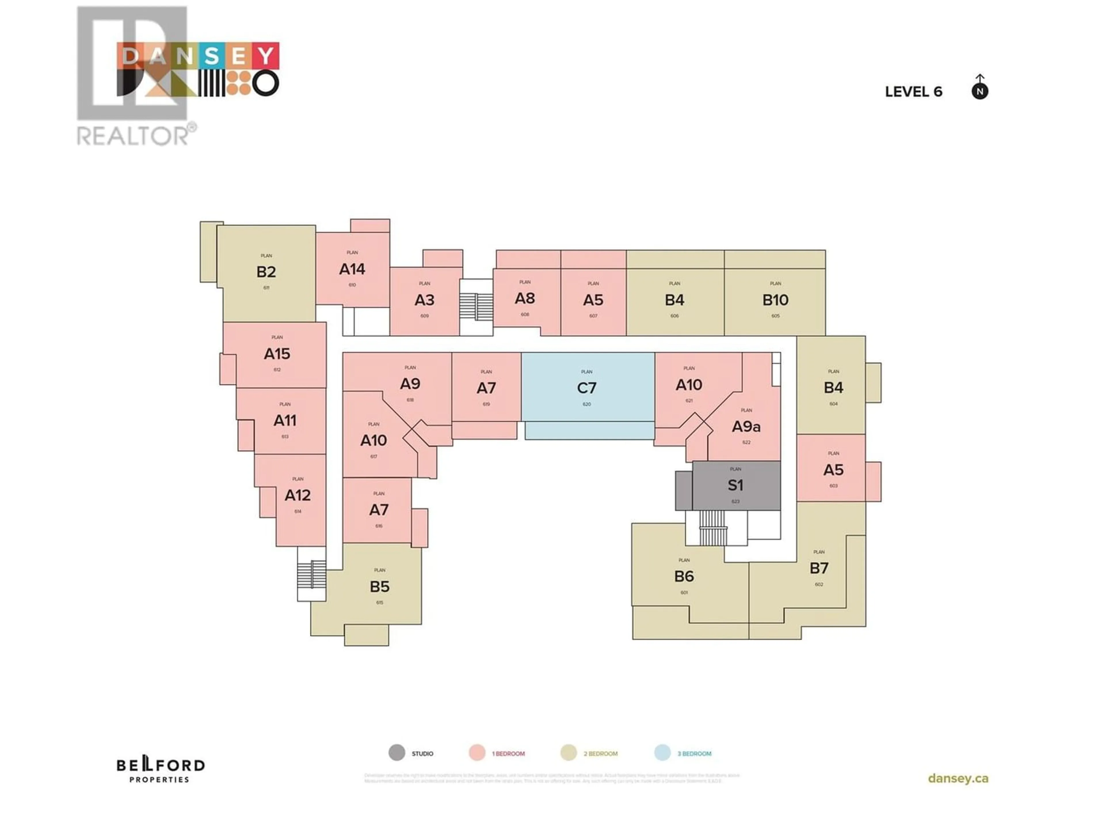 Floor plan for 609 599 DANSEY AVENUE, Coquitlam British Columbia V3K3E9