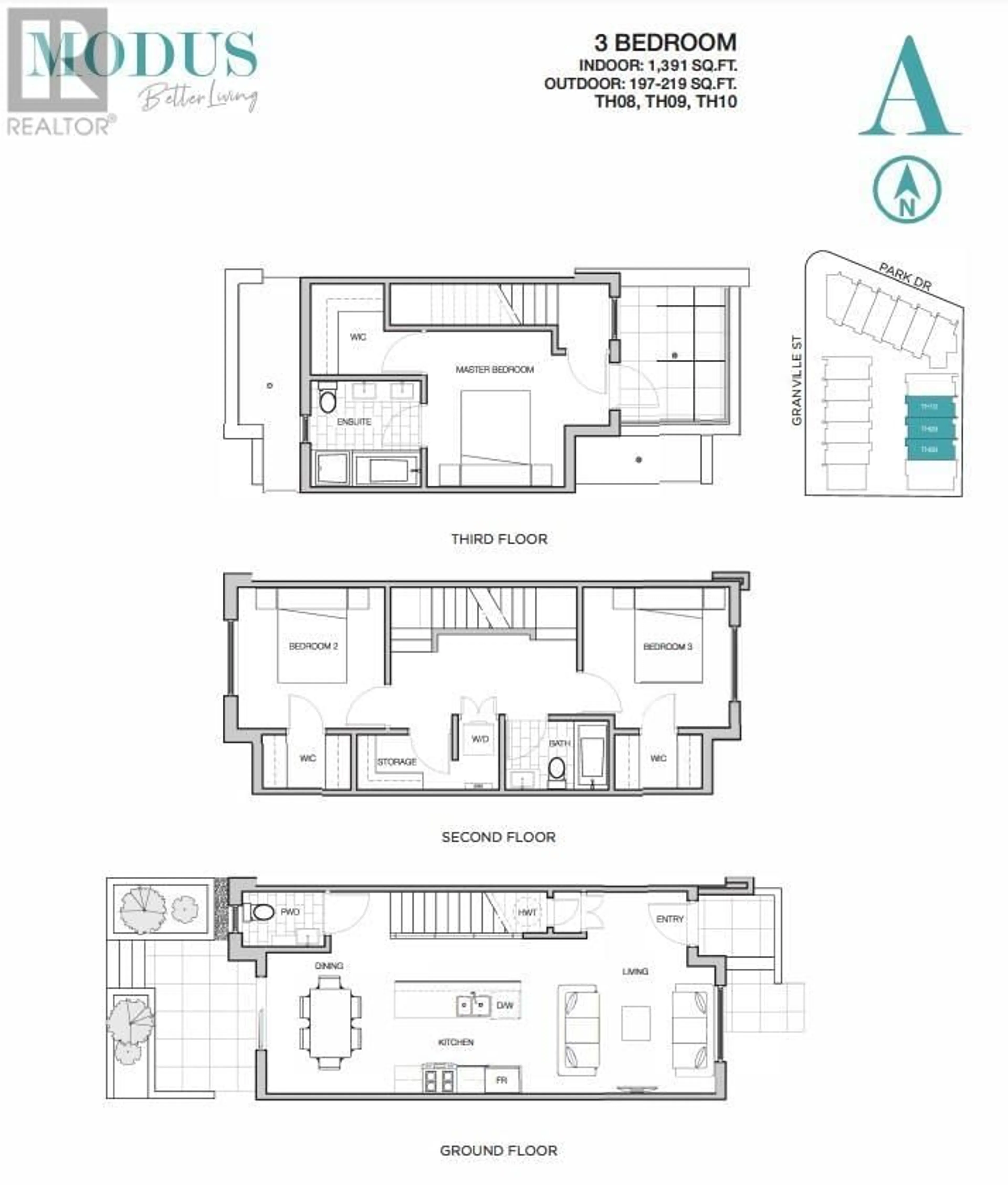 Floor plan for 10 1488 PARK DRIVE, Vancouver British Columbia V6P2K7