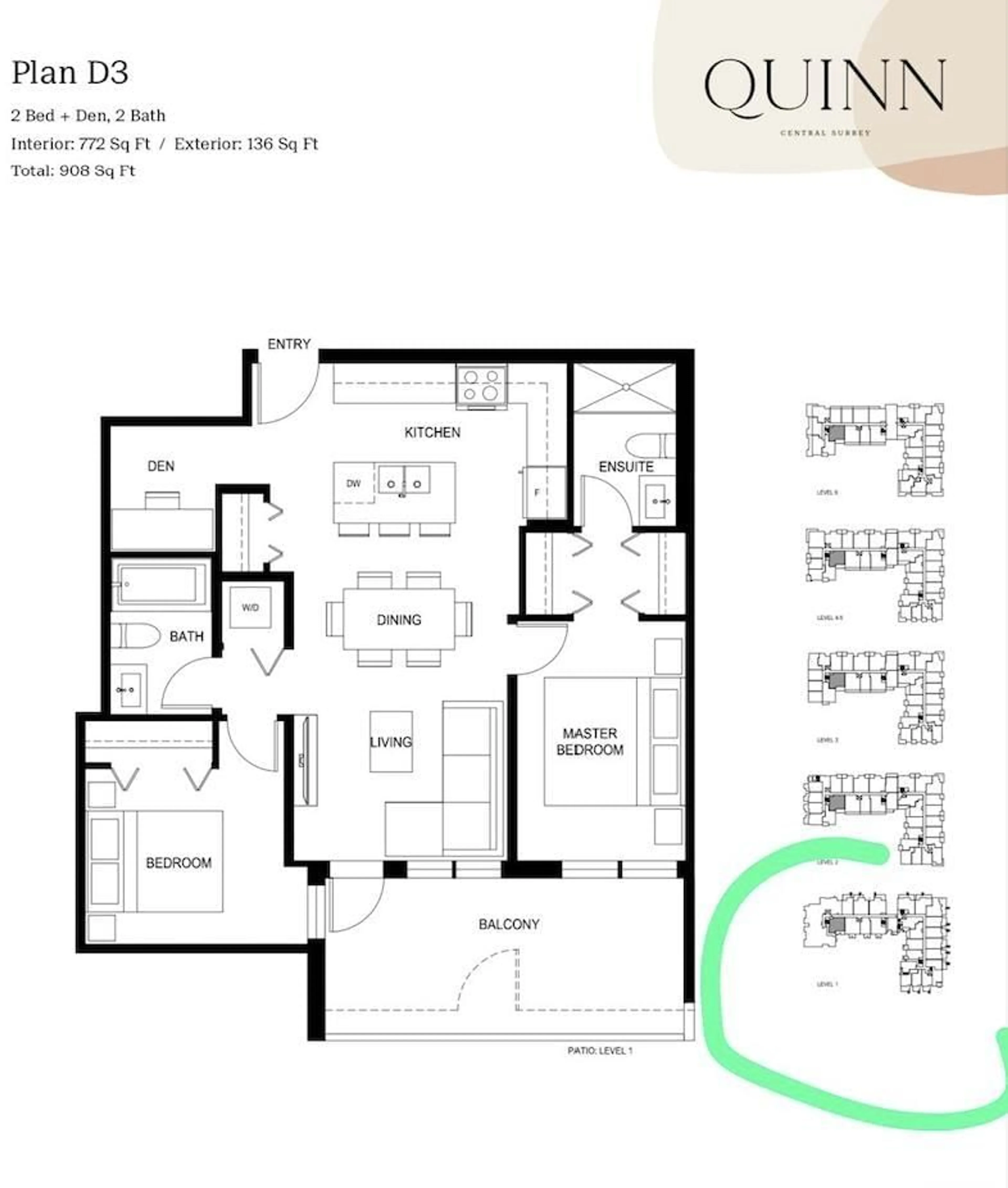 Floor plan for 625 9456 134 STREET, Surrey British Columbia V0V0V0