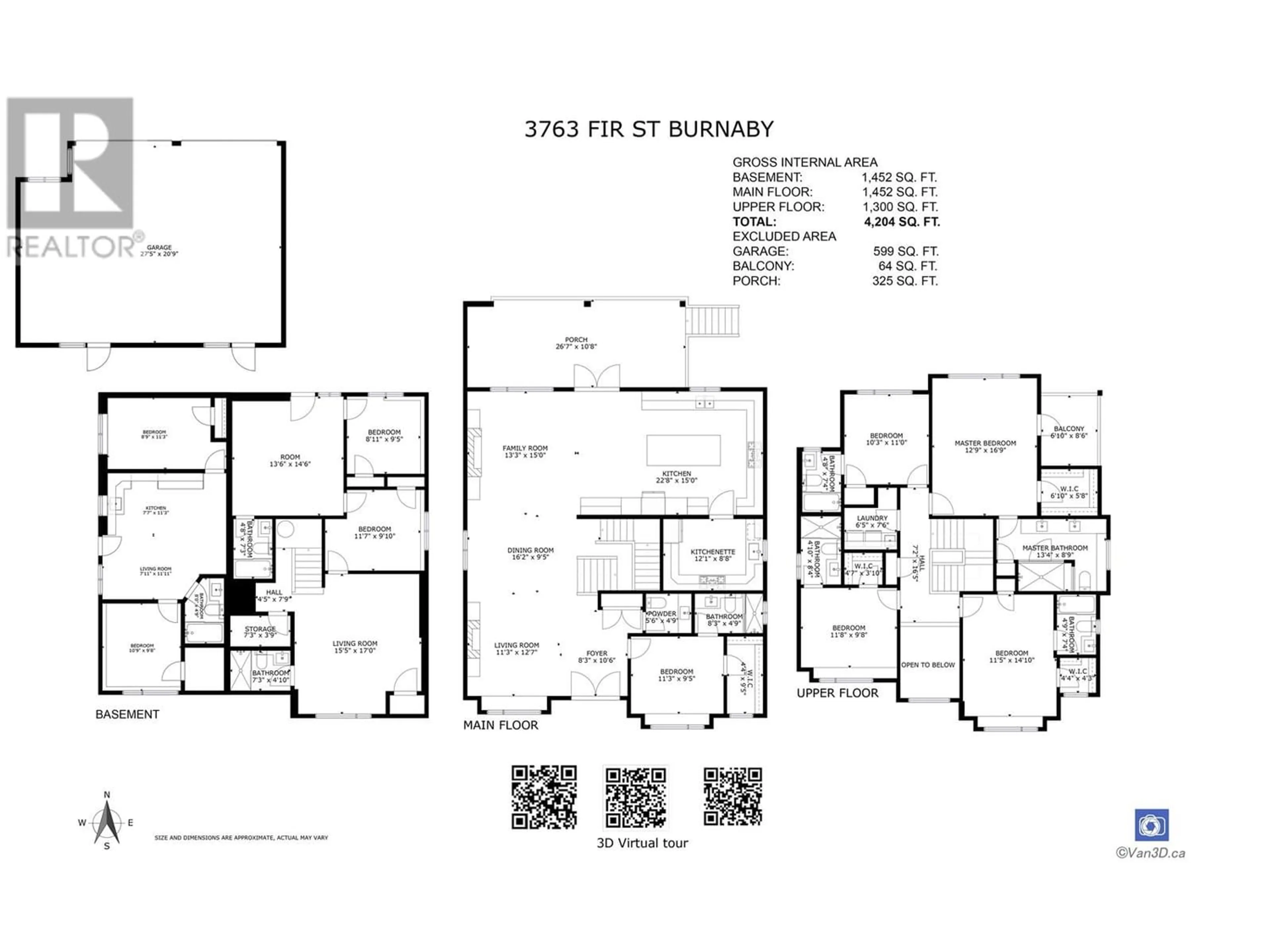 Floor plan for 3763 FIR STREET, Burnaby British Columbia V5G2A4