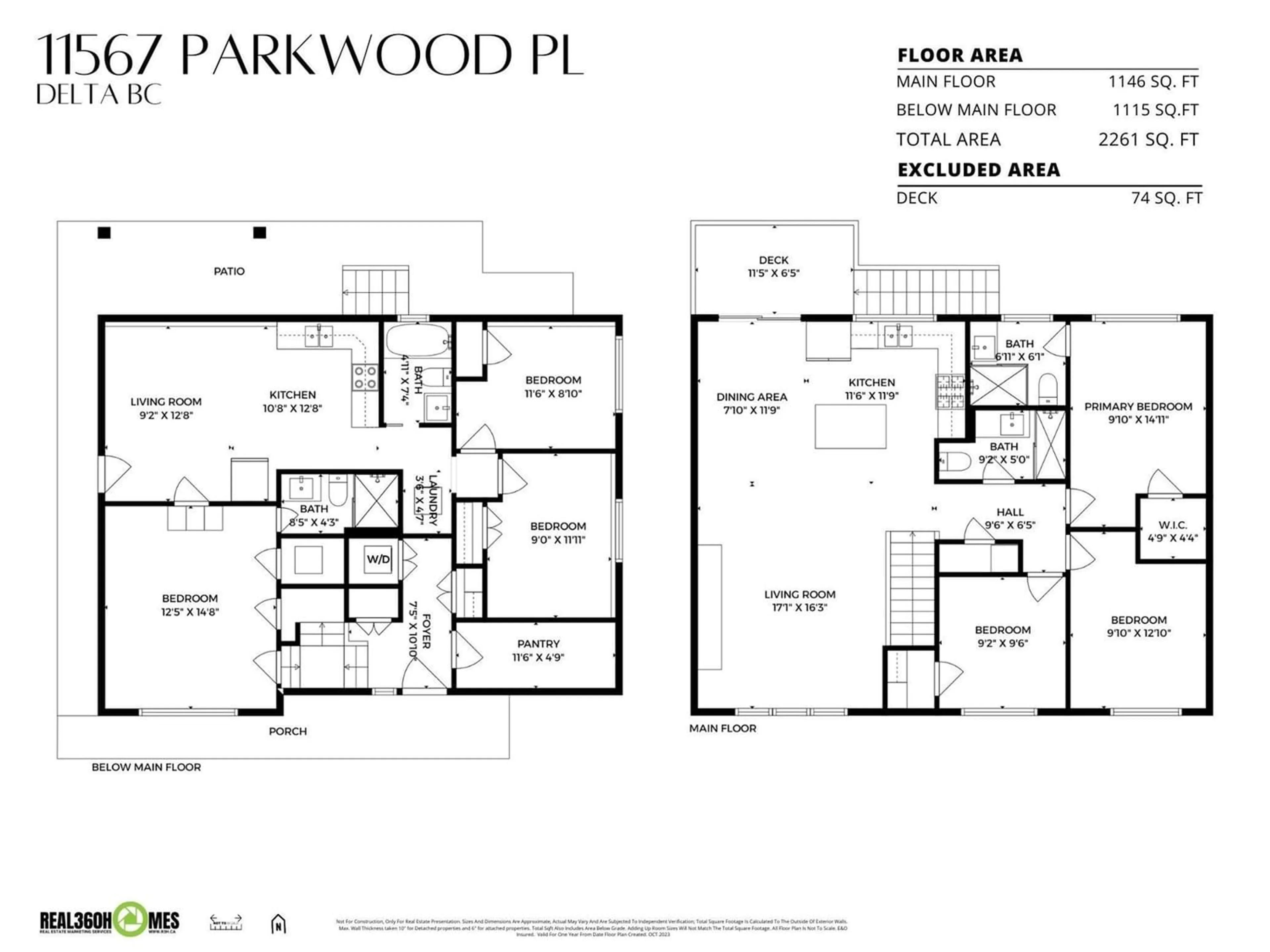 Floor plan for 11567 PARKWOOD PLACE, Delta British Columbia V4C7L1