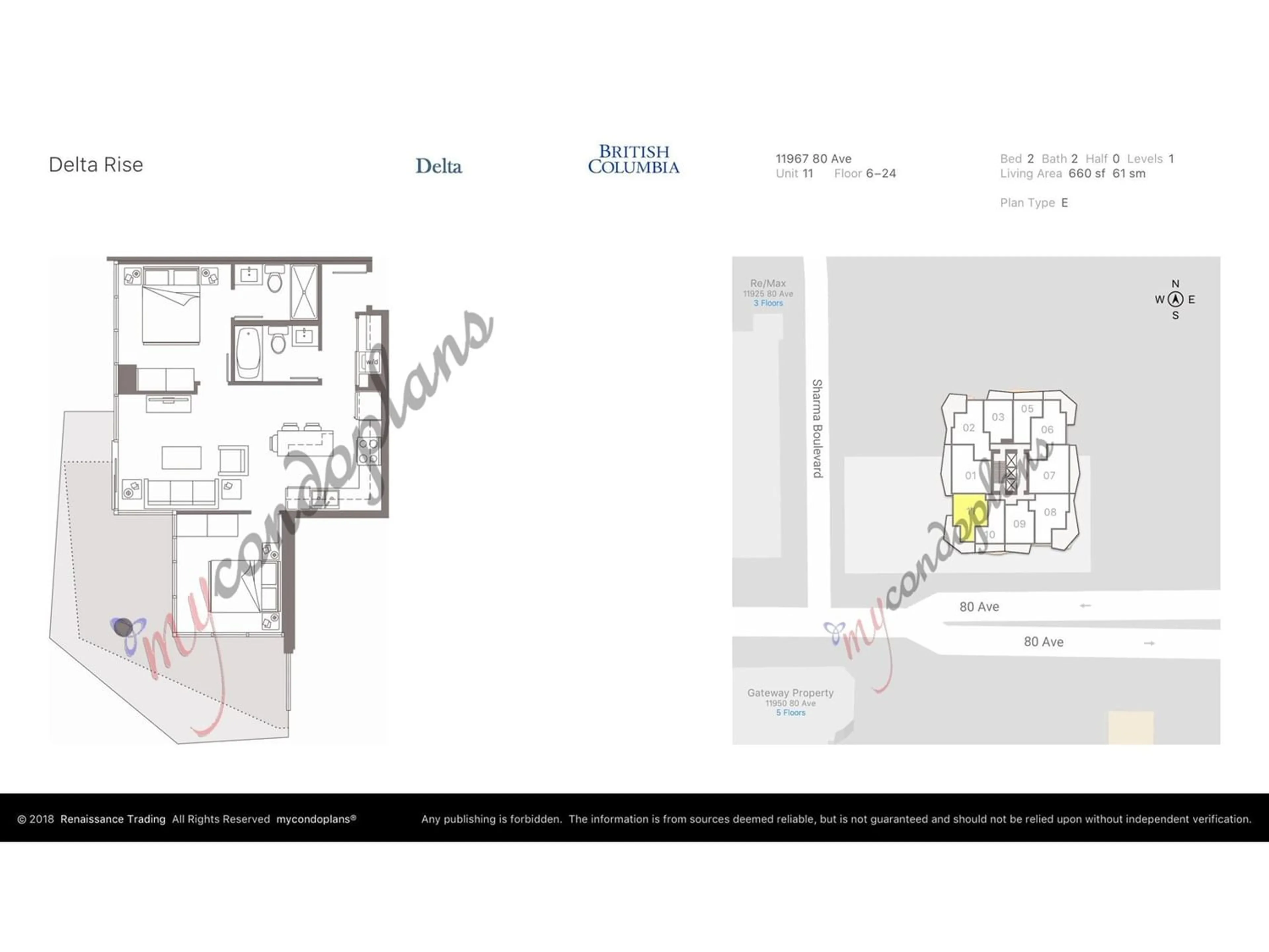 Floor plan for 2111 11967 80 AVENUE, Delta British Columbia V4C0E2