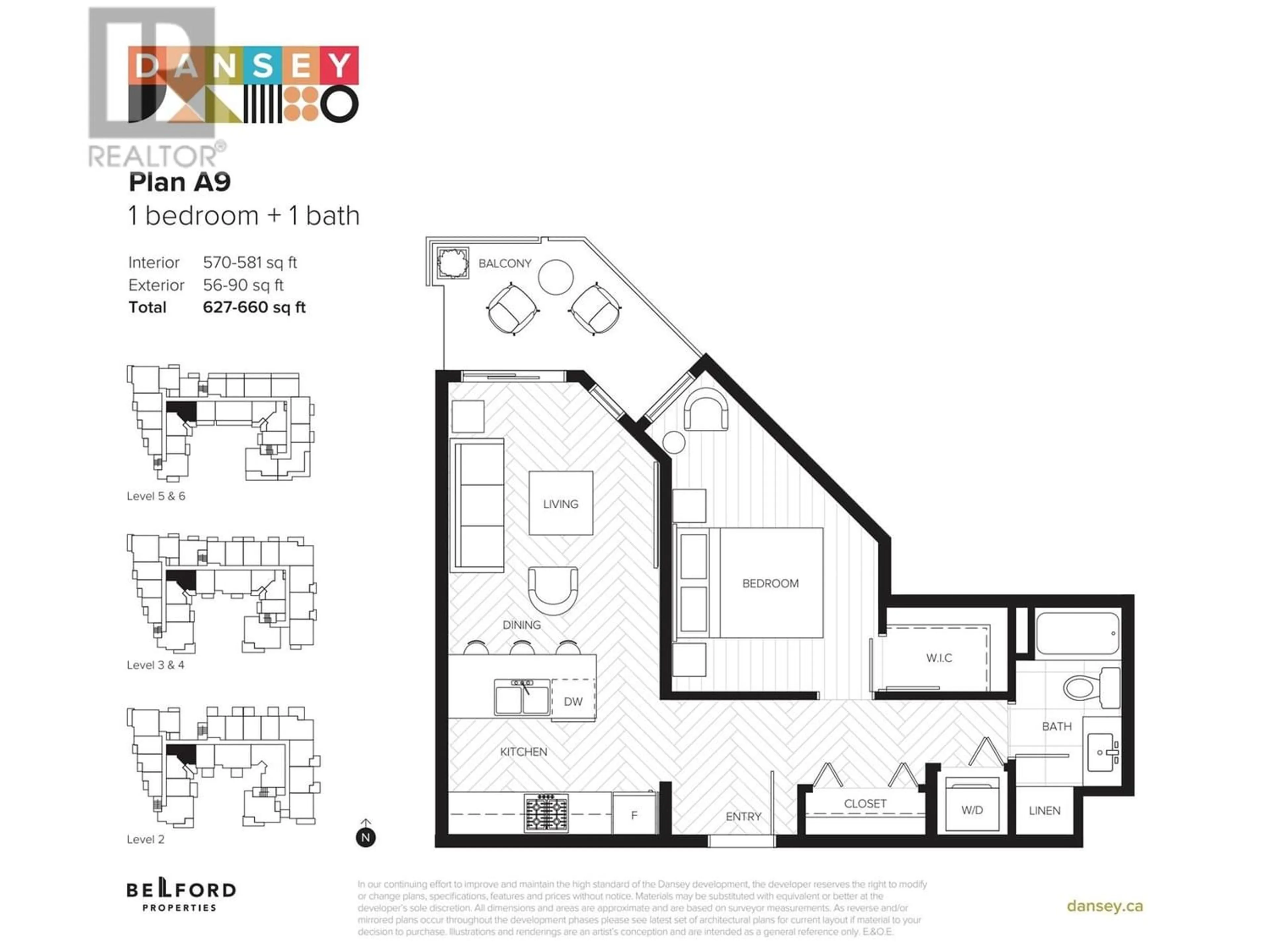 Floor plan for 518 599 DANSEY AVENUE, Coquitlam British Columbia V3J5S4
