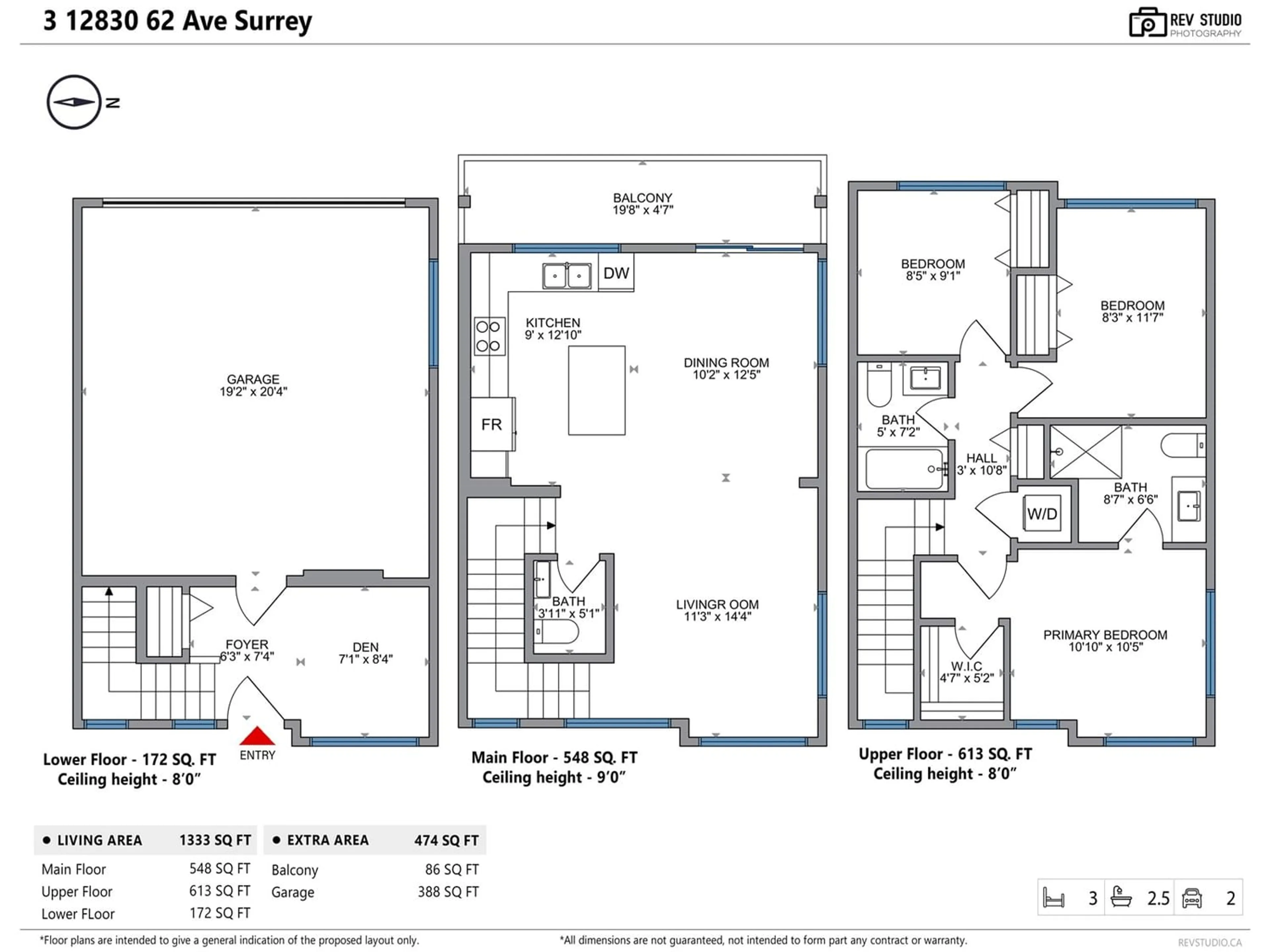 Floor plan for 3 12830 62 AVENUE, Surrey British Columbia V3X0K8