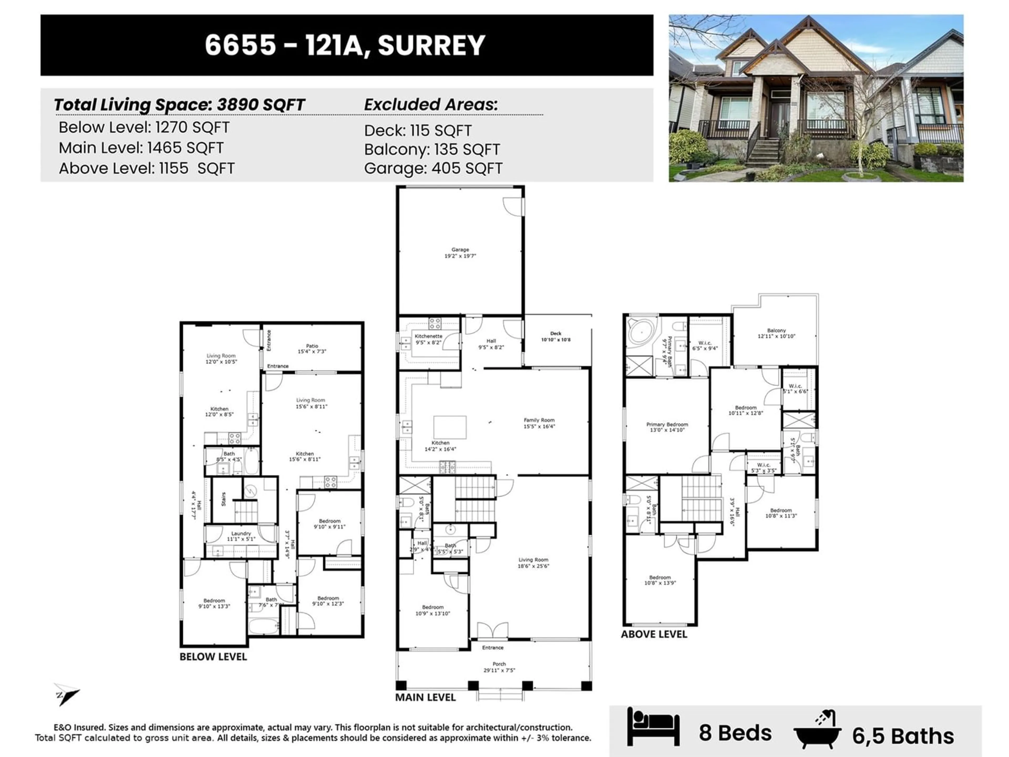 Floor plan for 6655 121A STREET, Surrey British Columbia V3W0H8
