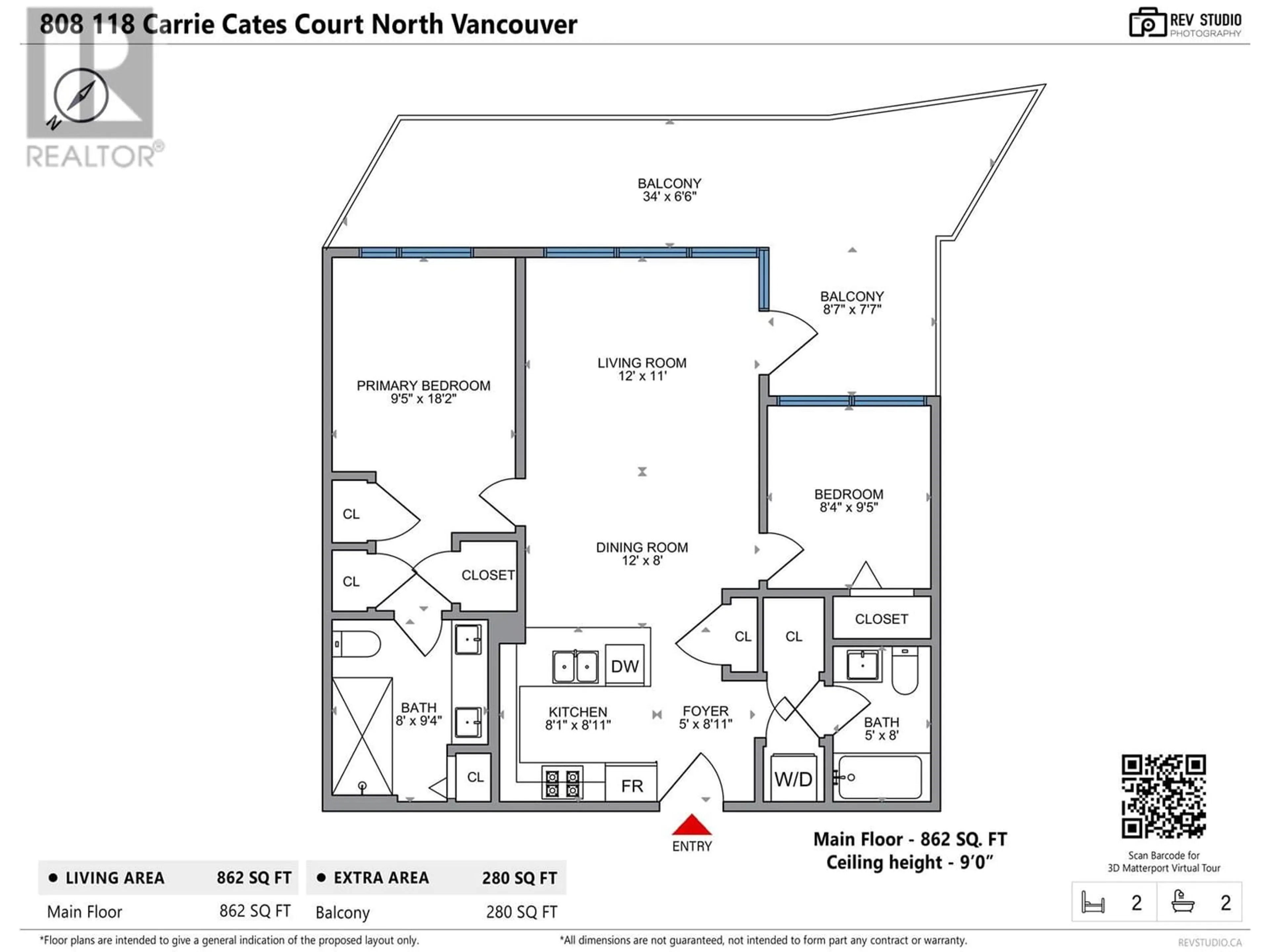 Floor plan for 808 118 CARRIE CATES COURT, North Vancouver British Columbia V7L0B2