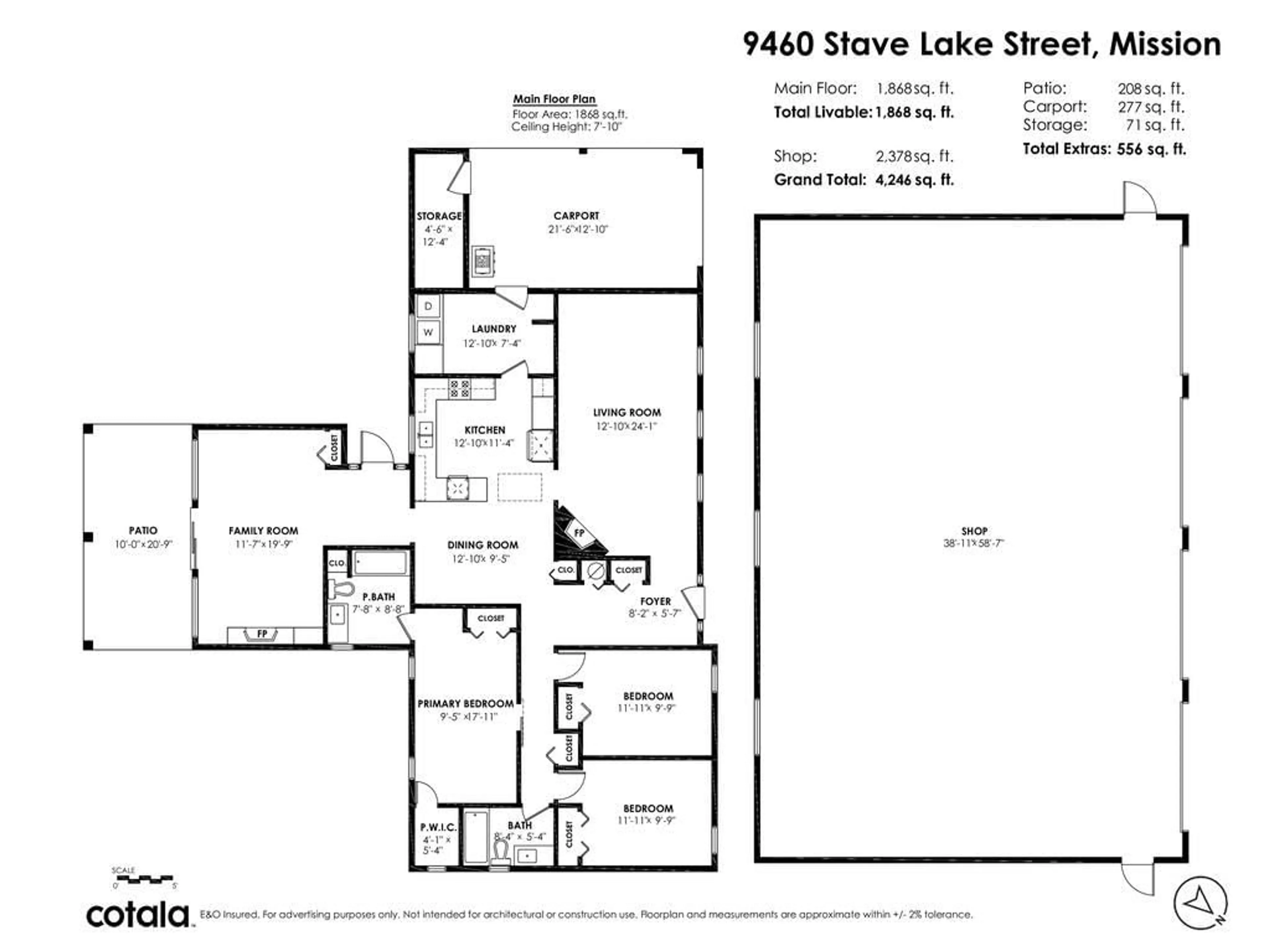 Floor plan for 9460 STAVE LAKE STREET, Mission British Columbia V2V6B2